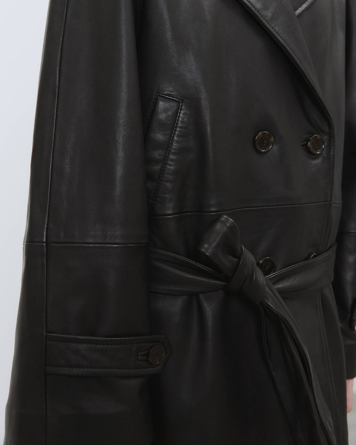 TRENCH CORTO IN PELLE