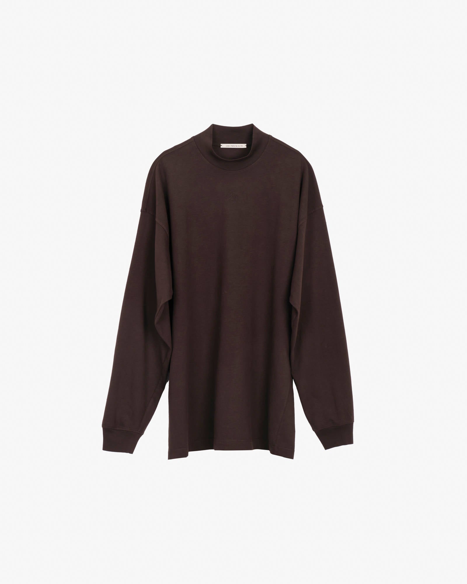 T-SHIRT A MANICA LUNGA CON RICAMO Choco