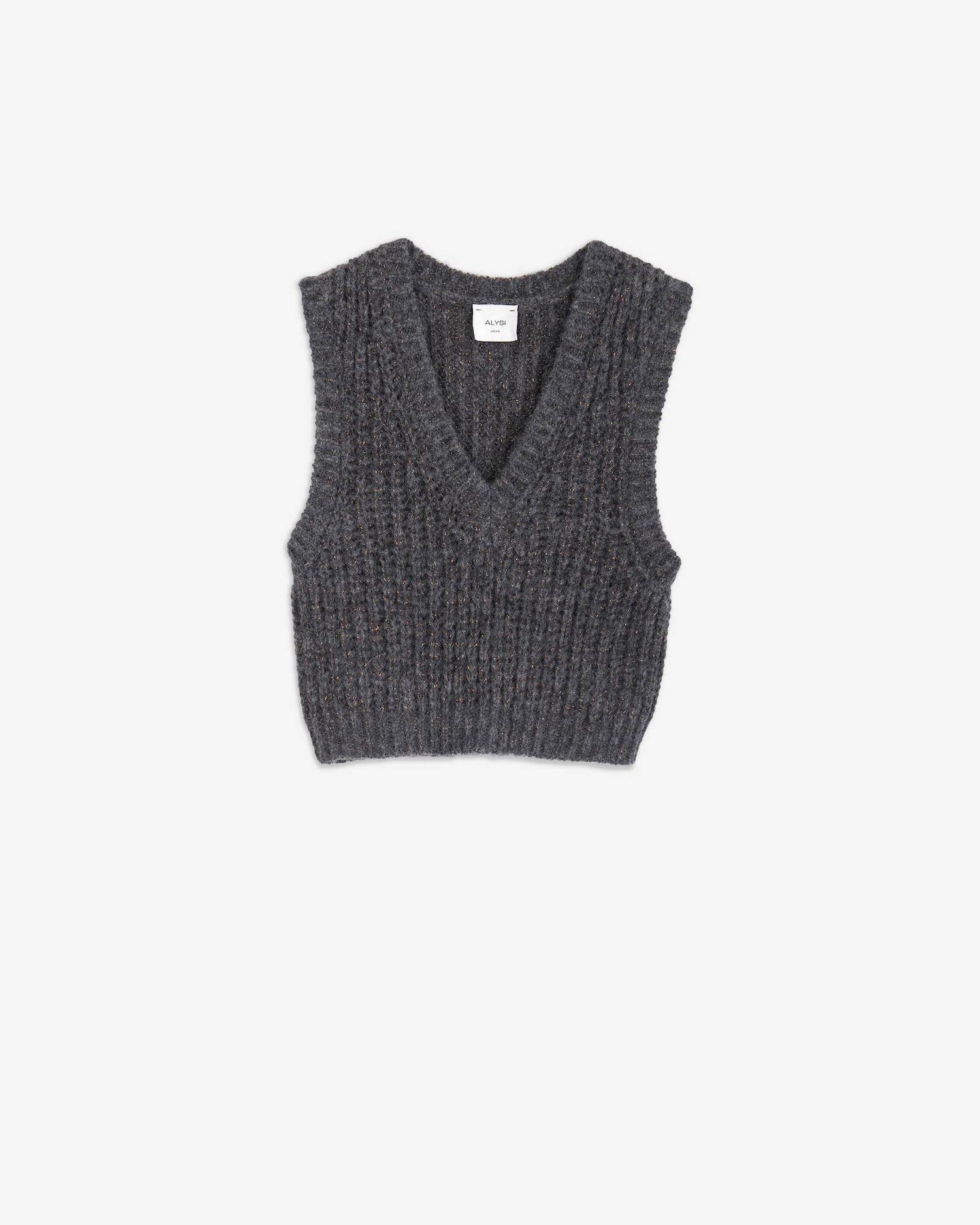 MICRO GILET SHINY MISTO ALPACA