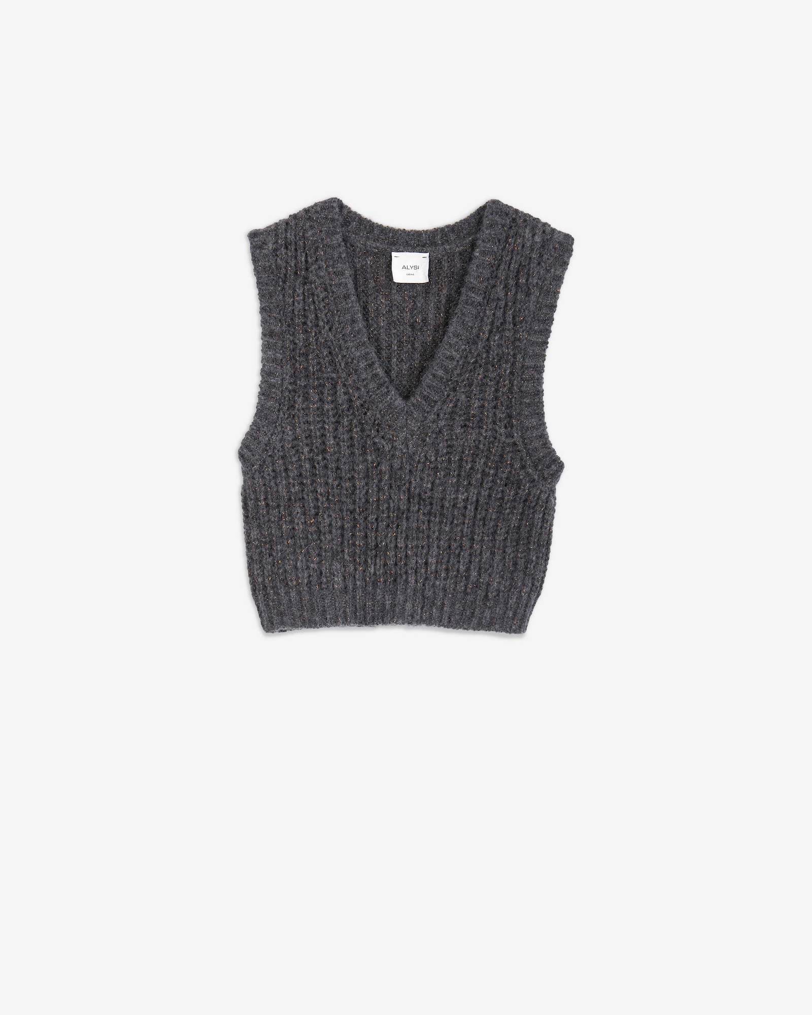 MICRO GILET SHINY MISTO ALPACA