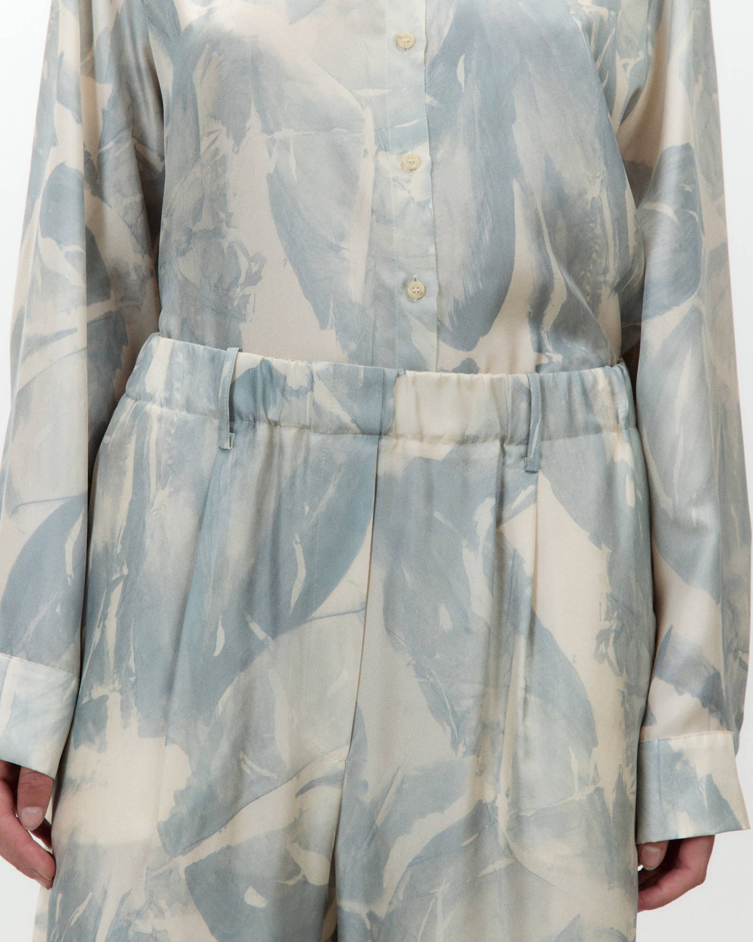 PANTALONE STAMPATO IN SETA