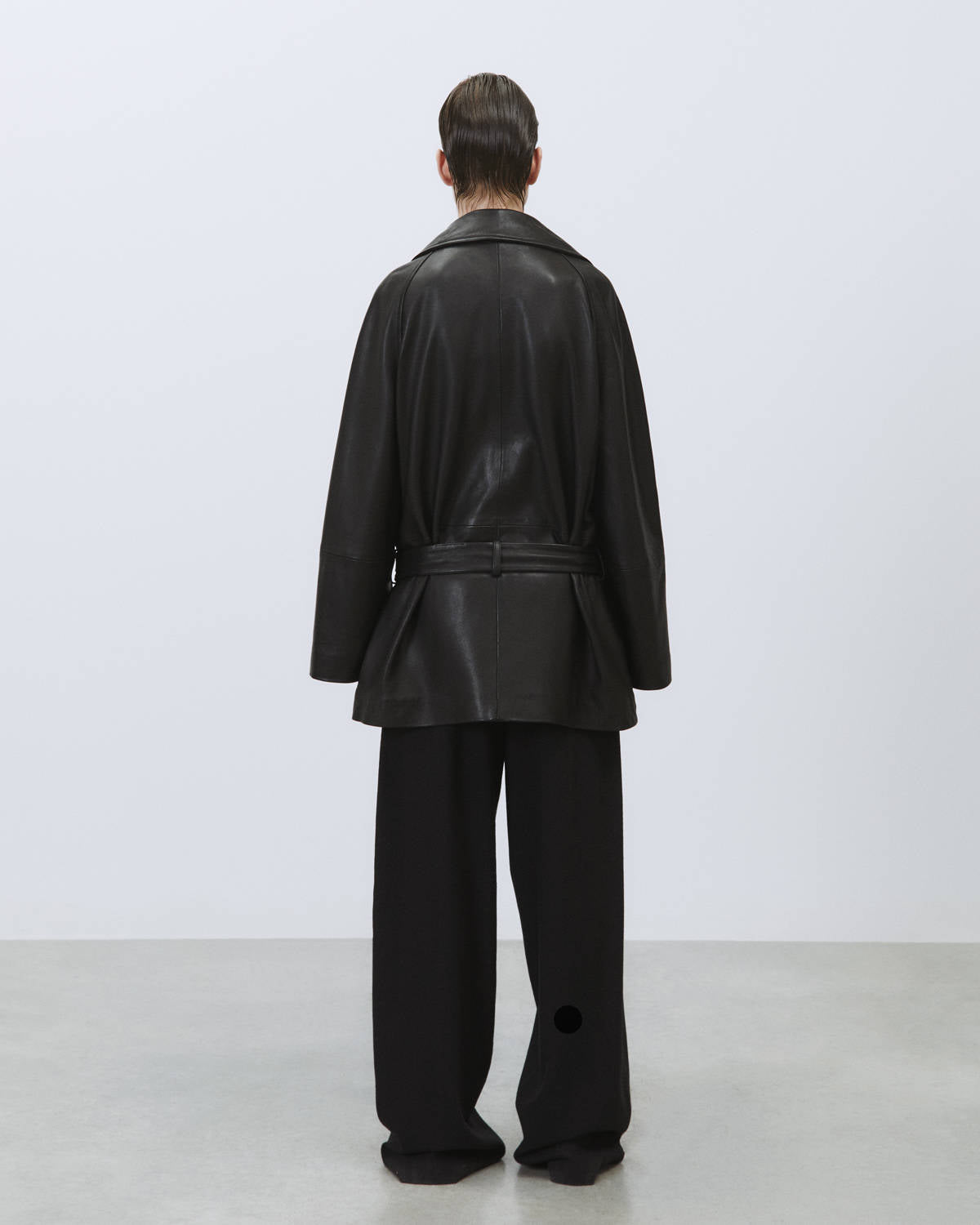TRENCH CORTO IN PELLE