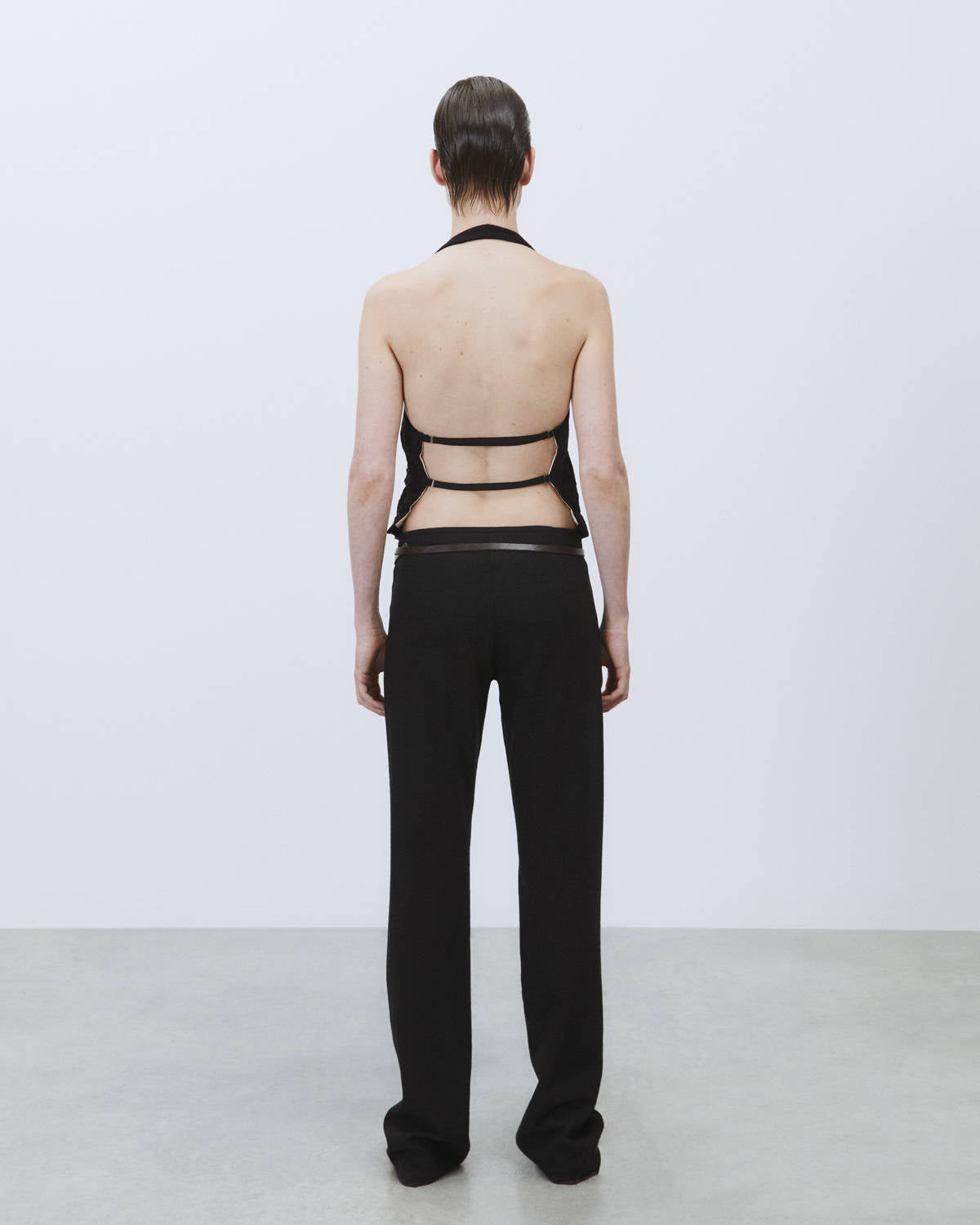 GILET HALTER IN LANA