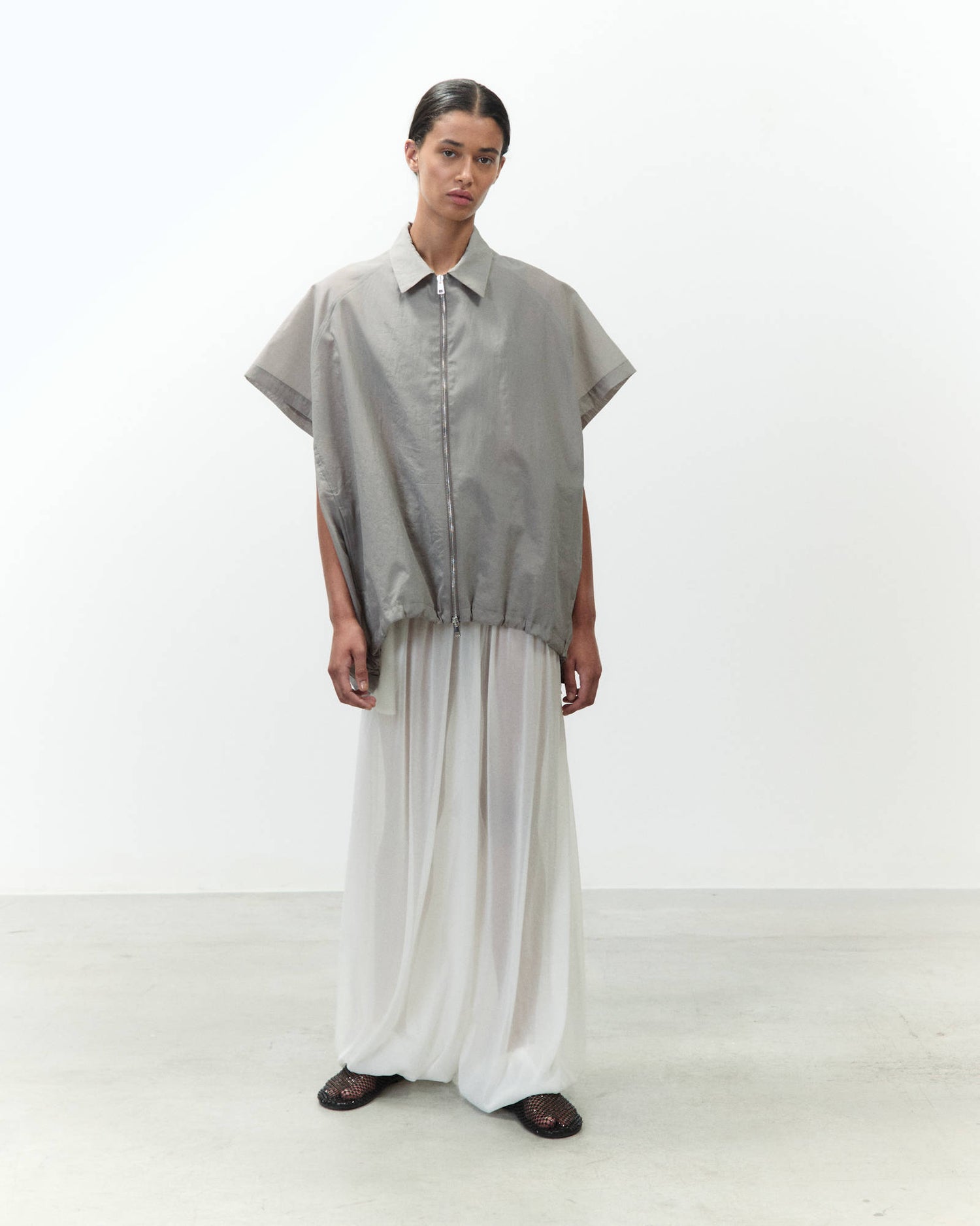 BOMBER SMANICATO ORGANZA