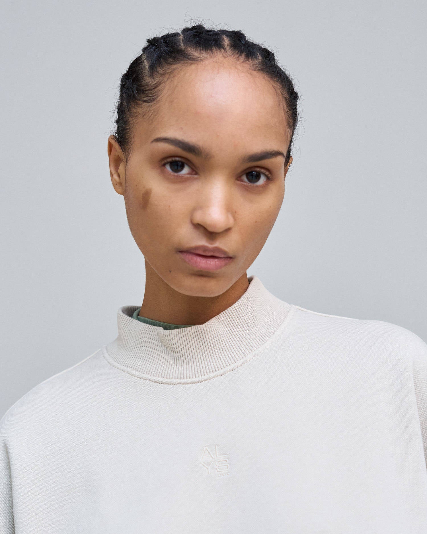 GILET IN FELPA OVERSIZE CON RICAMO Sand