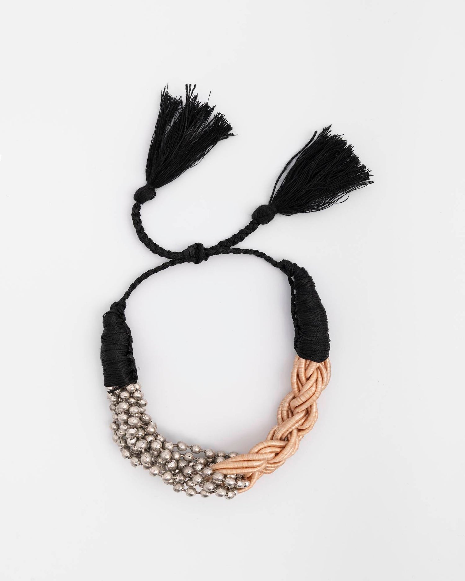 BRACCIALE INTRECCIATO CON PERLINE