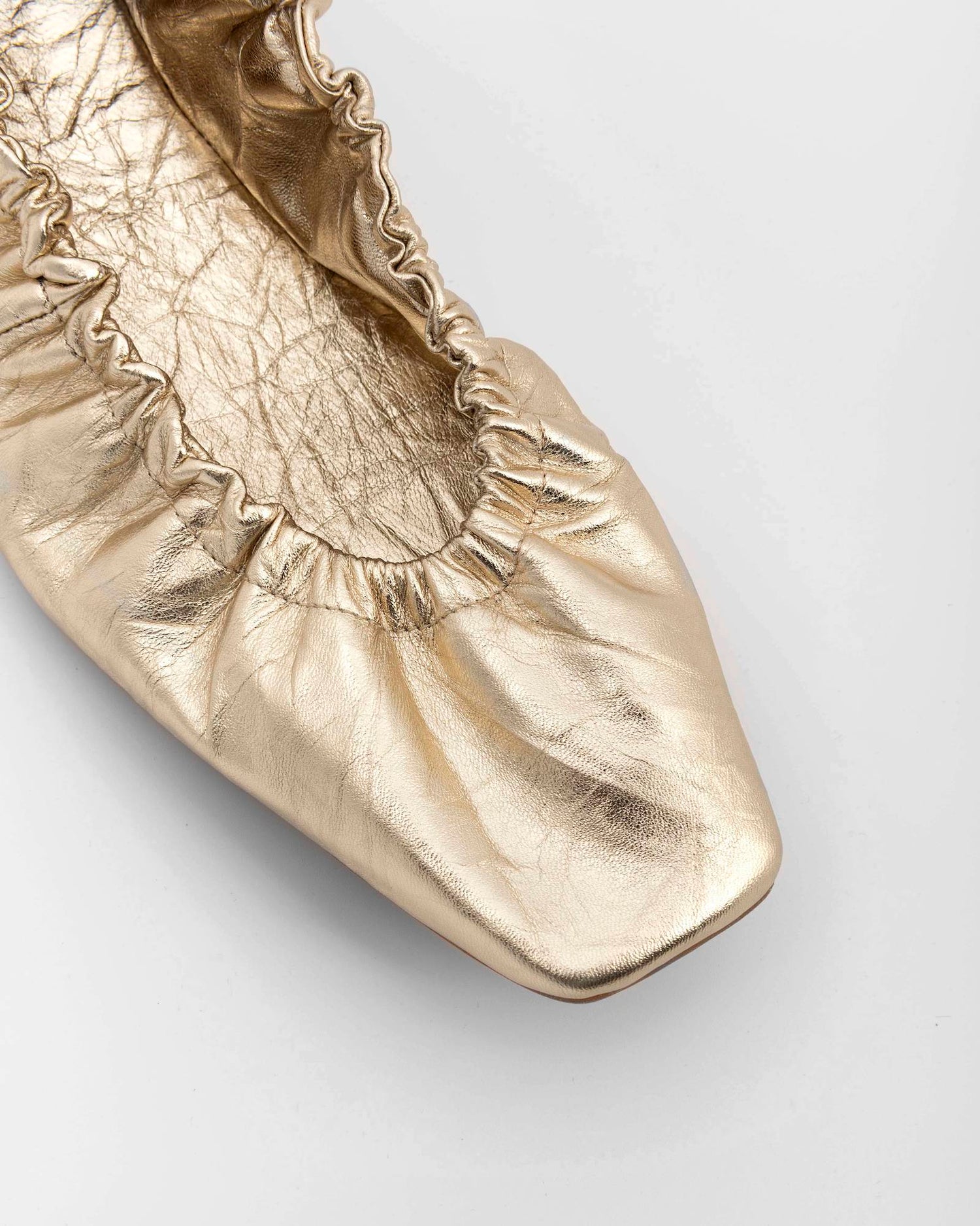 BALLERINA ARRICCIATA METALLIZZATA