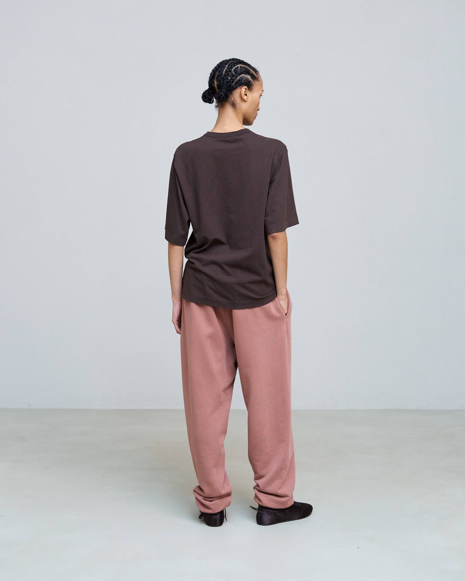 T-SHIRT OVERSIZE CON RICAMO Choco