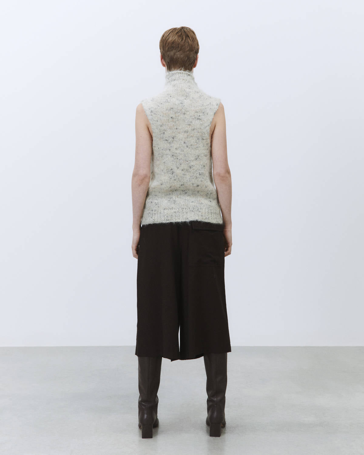 MELANGE HIGH NECK TOP