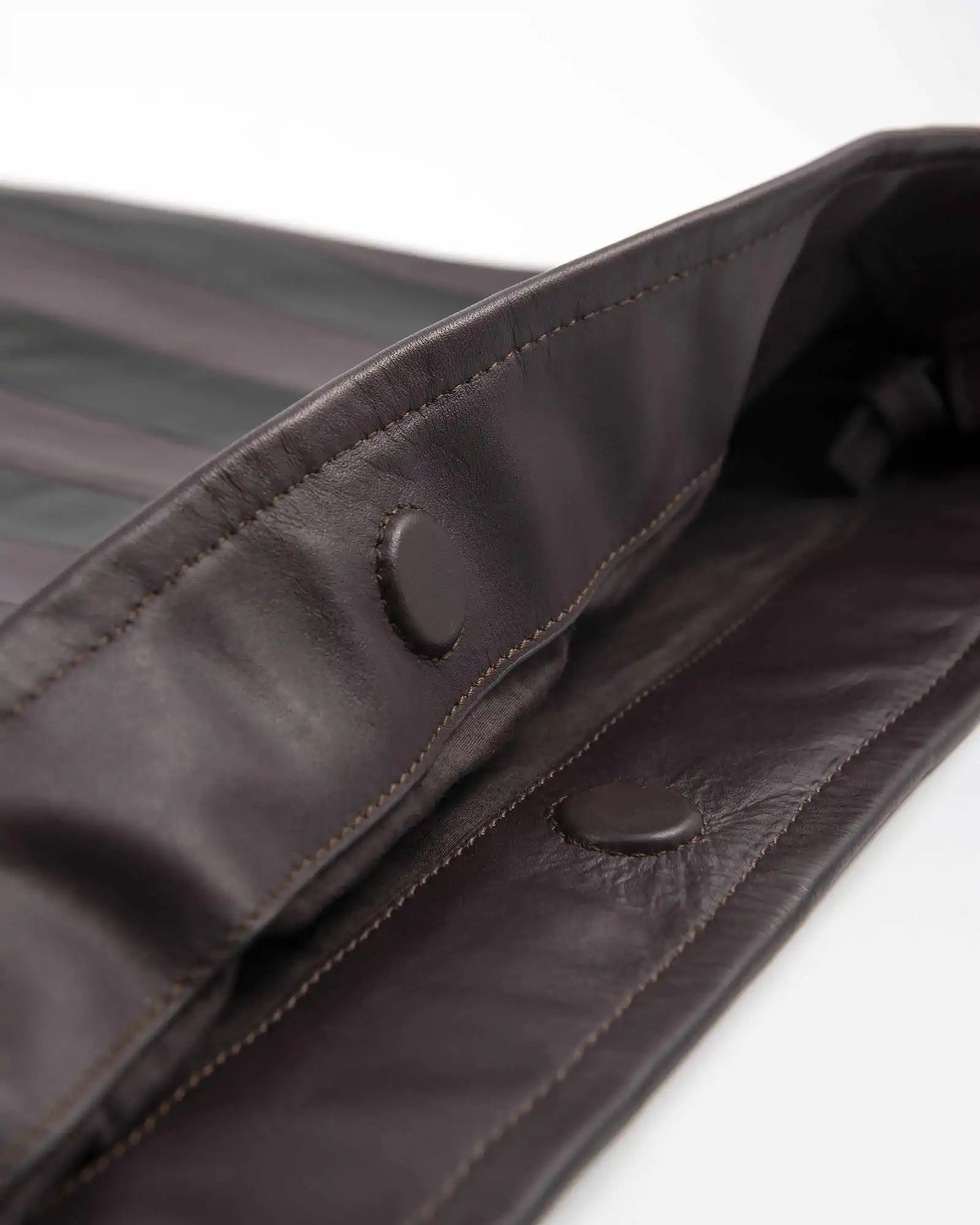 MAXI STRIPED LEATHER CLUTCH