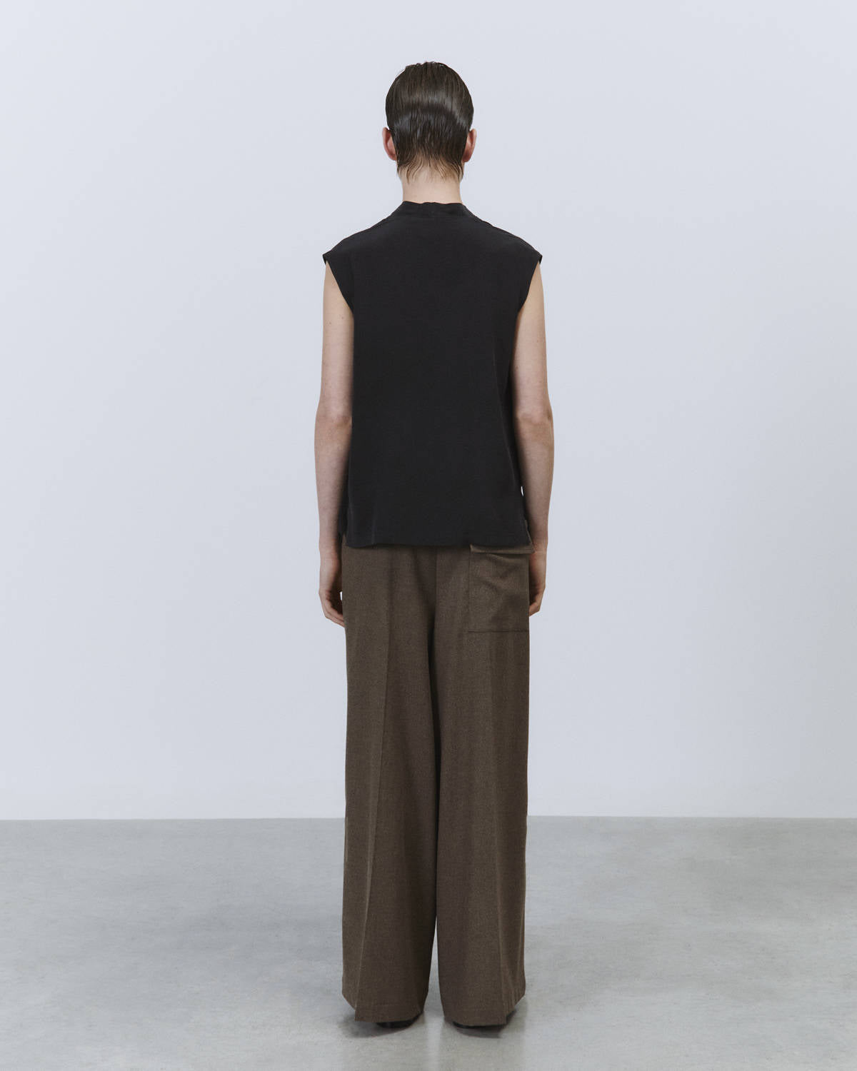 TOP IN SETA ASIMMETRICO