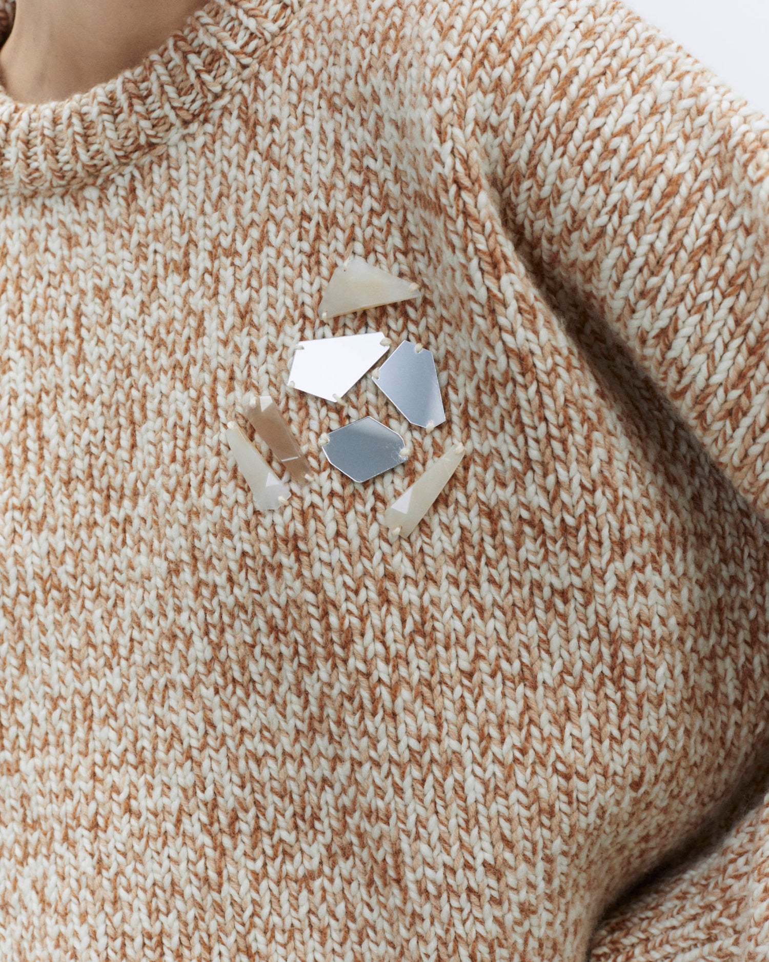 PULLOVER GRANIGLIA KNIT RICAMO