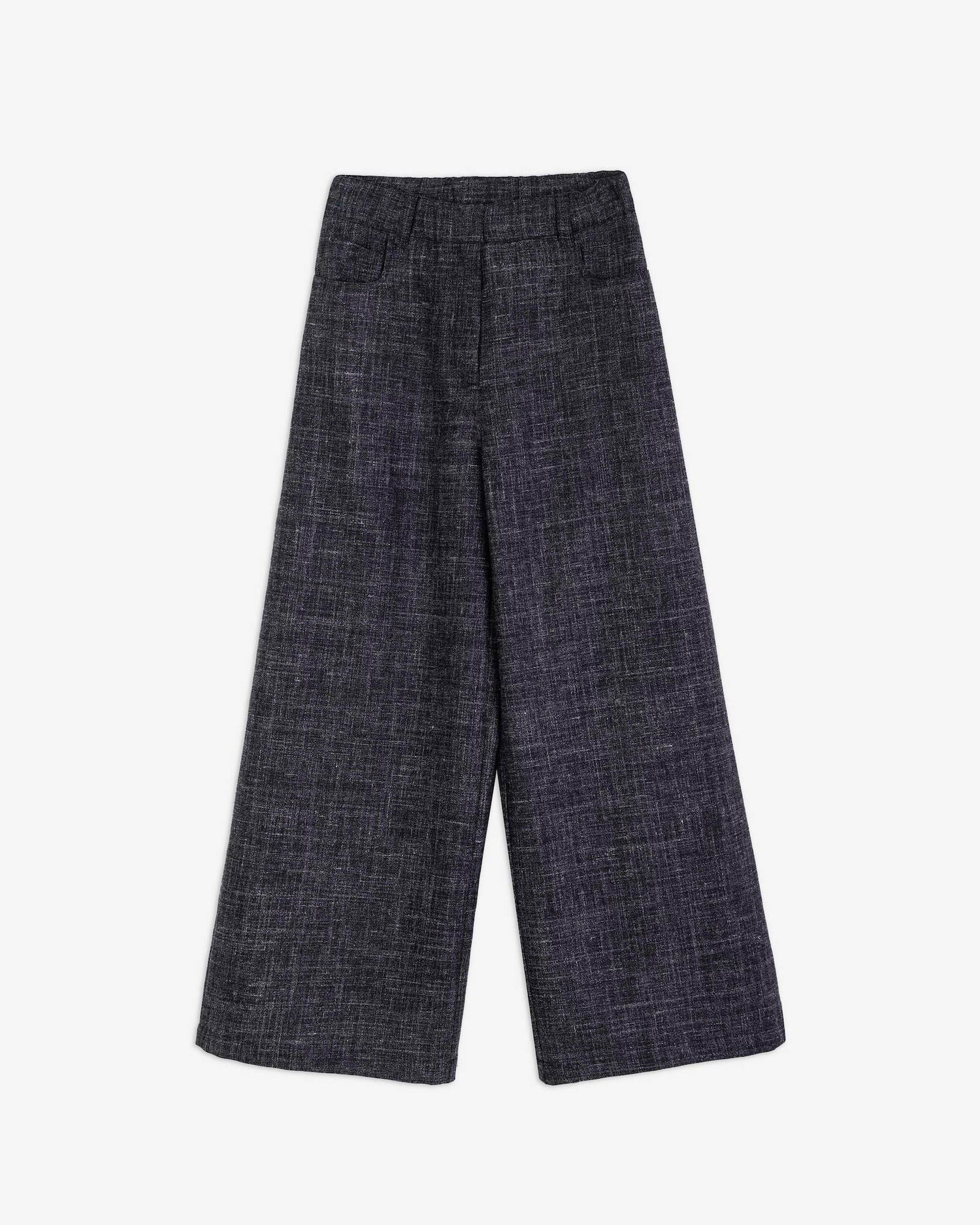 PANTALONE PALAZZO GRANIGLIA WOOL