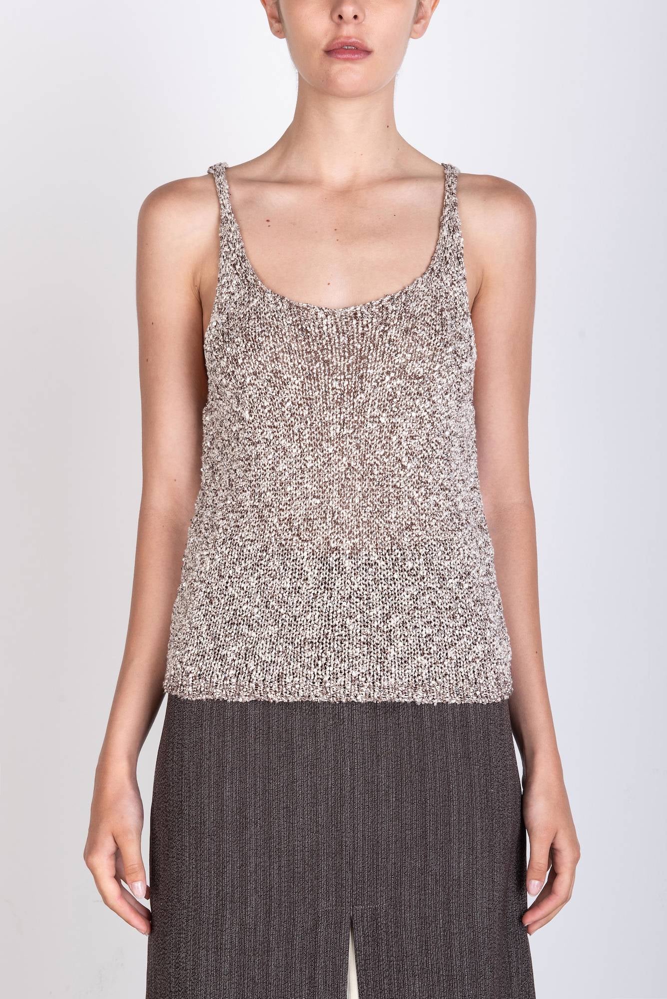 TOP MAGLIA PAILLETTES