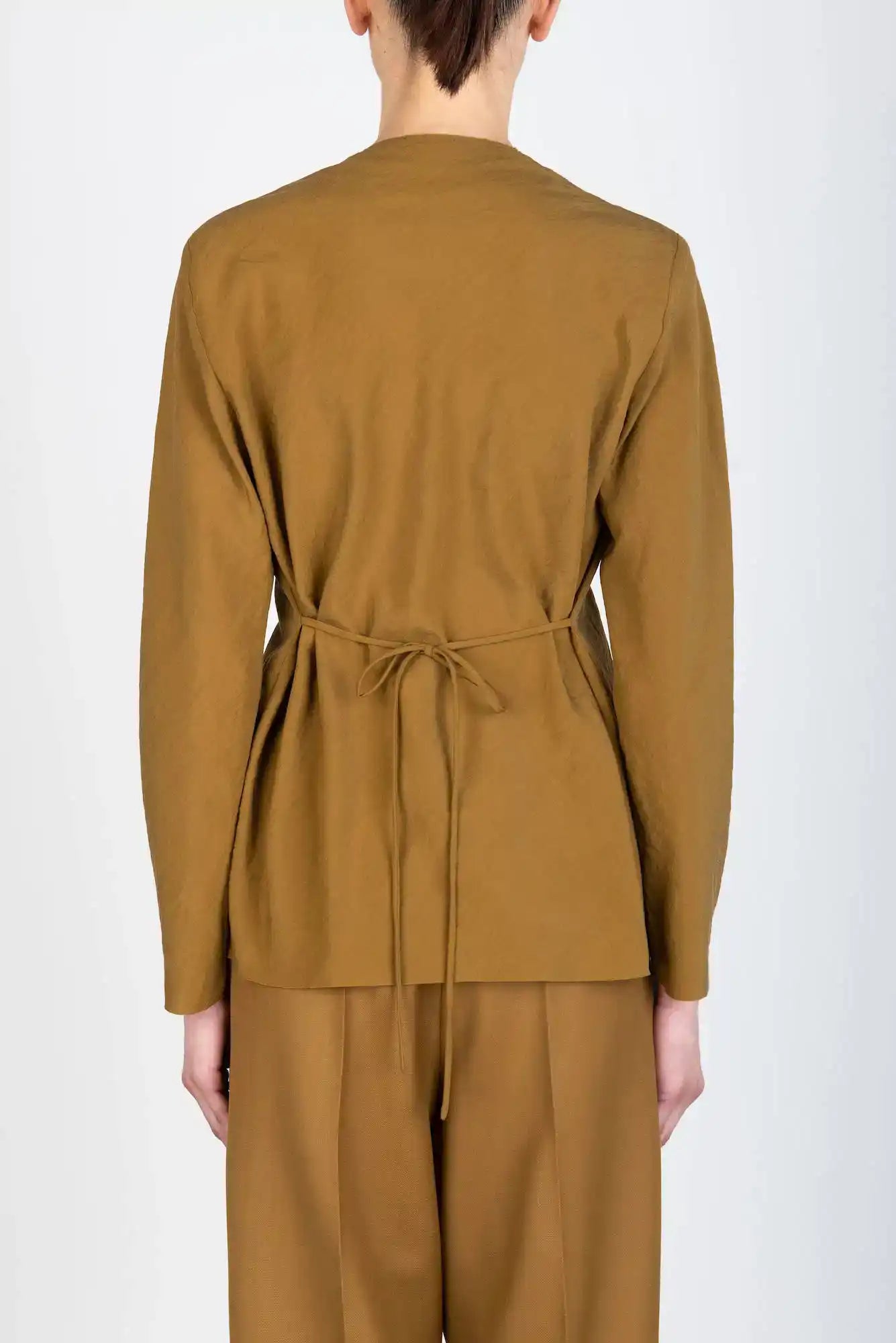 BLUSA TELA DI SETA CON VOLANT