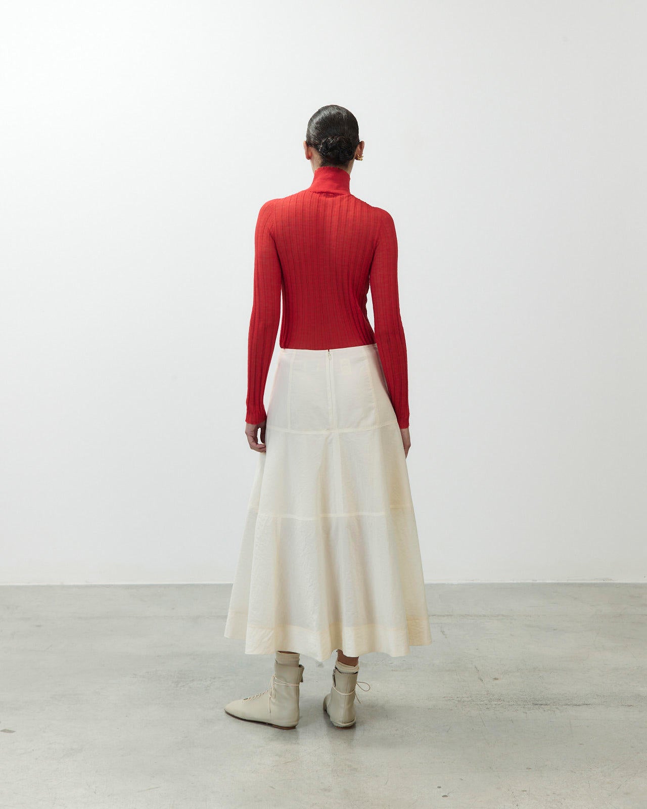 GONNA A RUOTA IN ORGANZA DI LANA