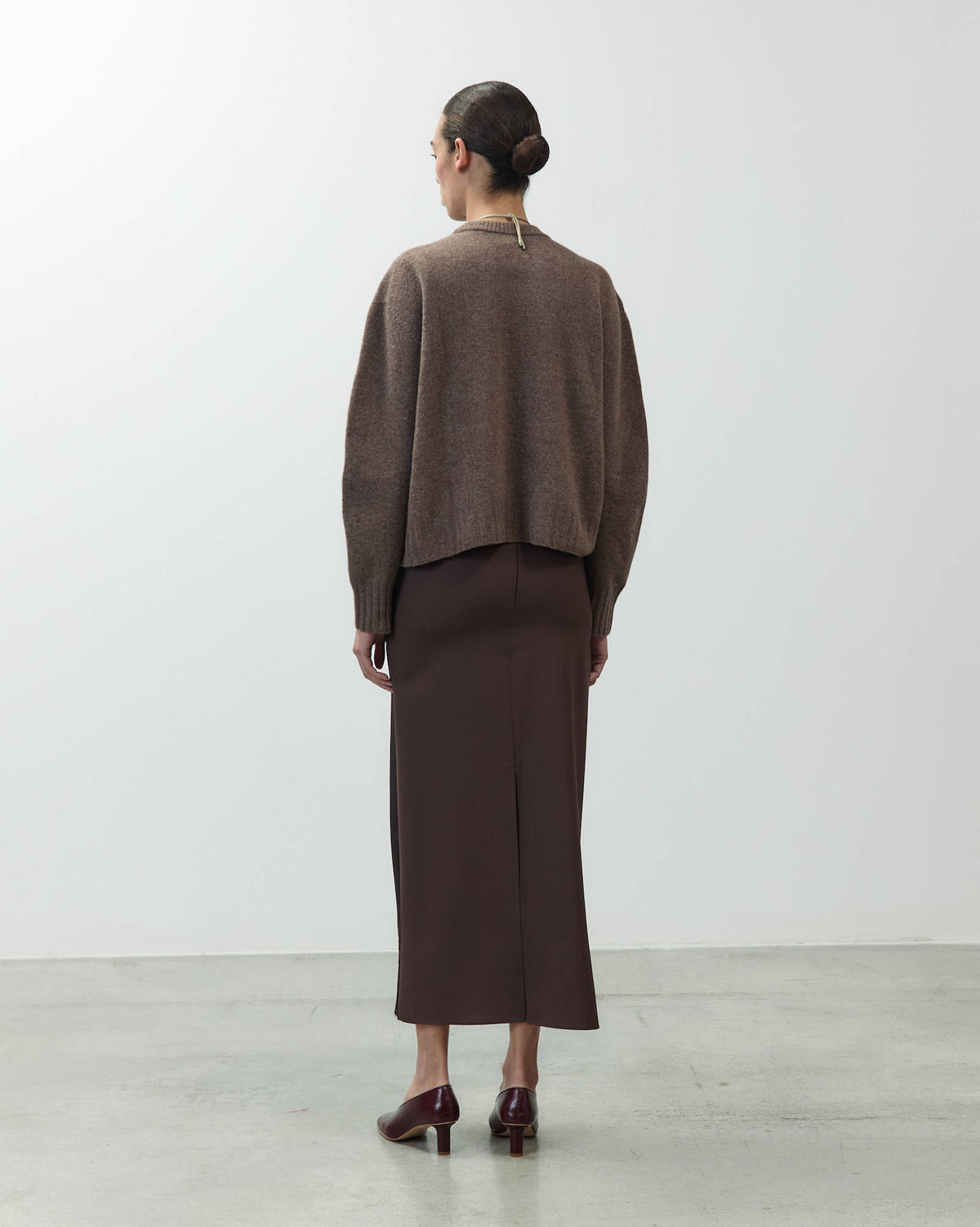 GONNA MIDI SATIN E PIZZO