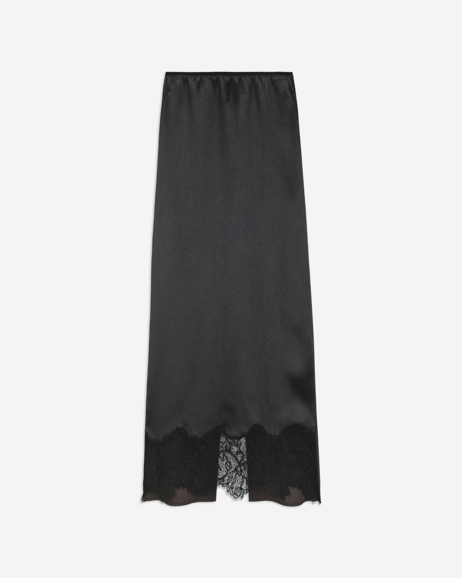 GONNA MIDI SATIN E PIZZO