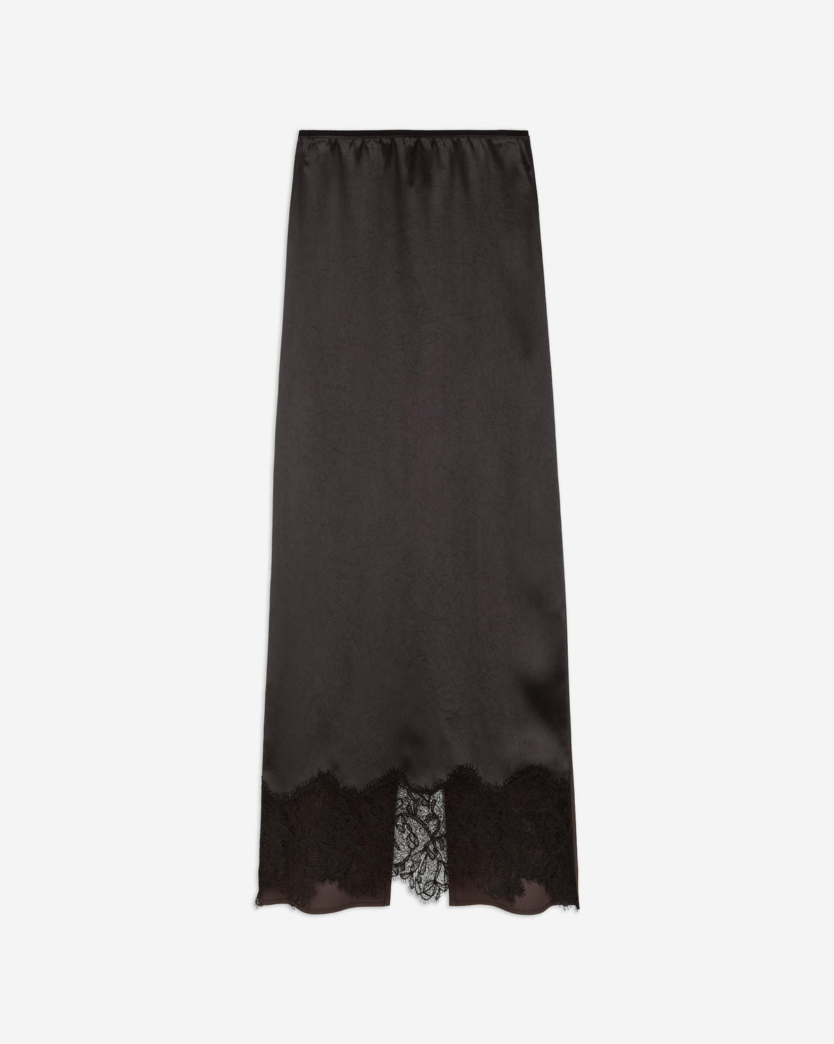 GONNA MIDI SATIN E PIZZO