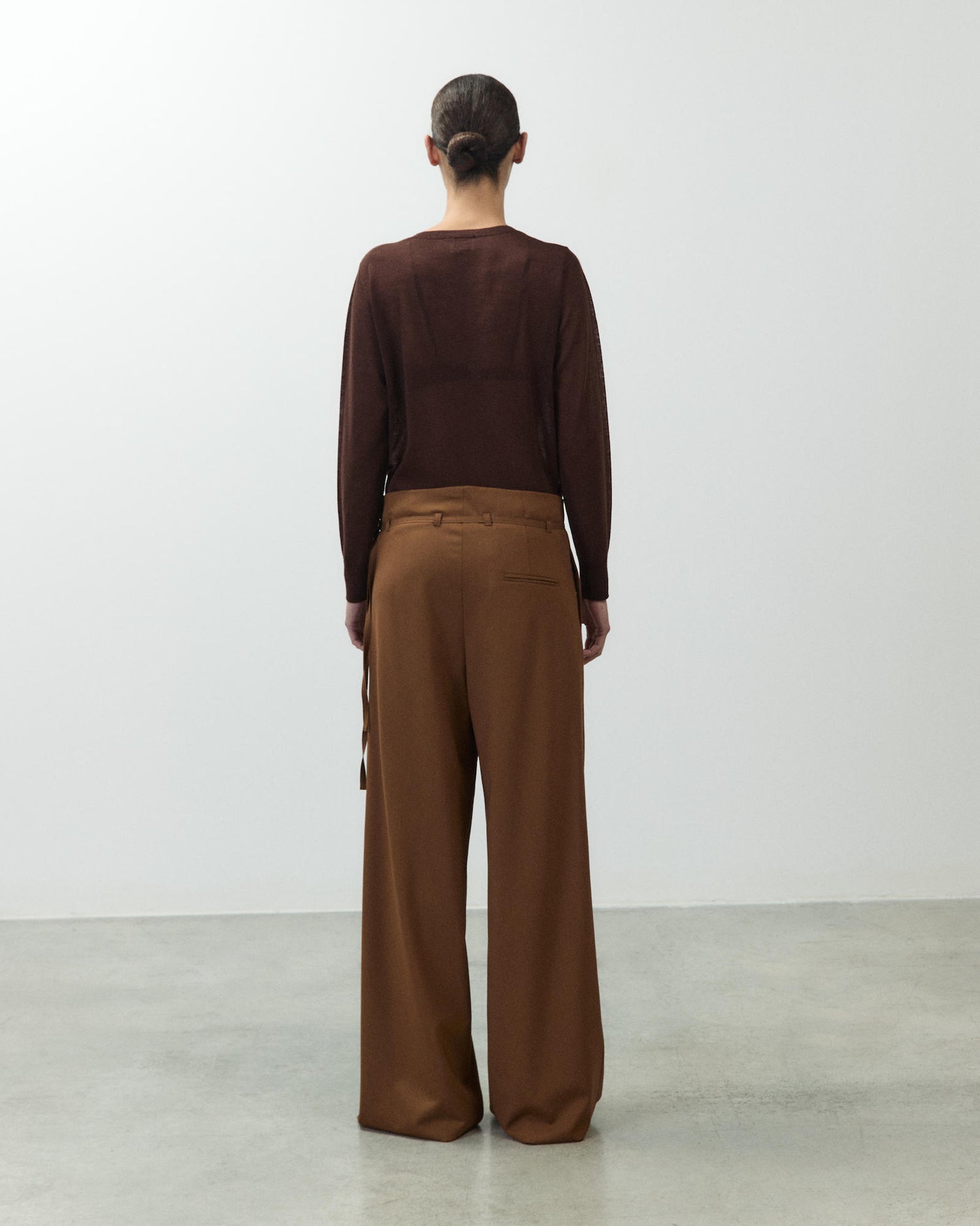 PANTALONE IN LANA A PORTAFOGLIO