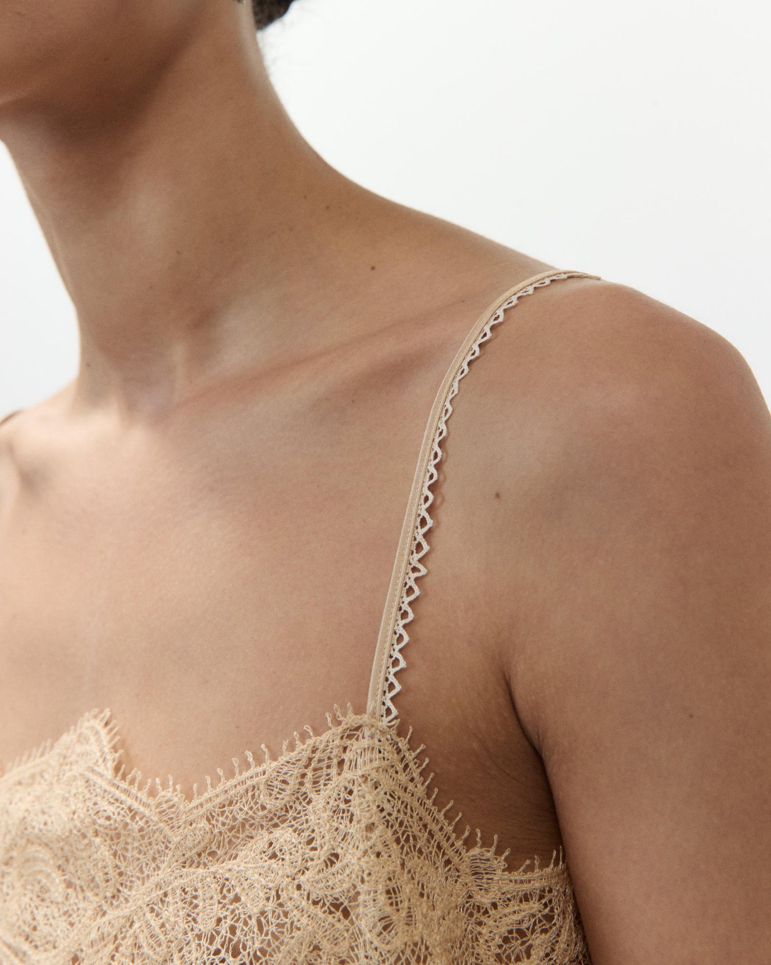 TOP LINGERIE IN SATIN E PIZZO