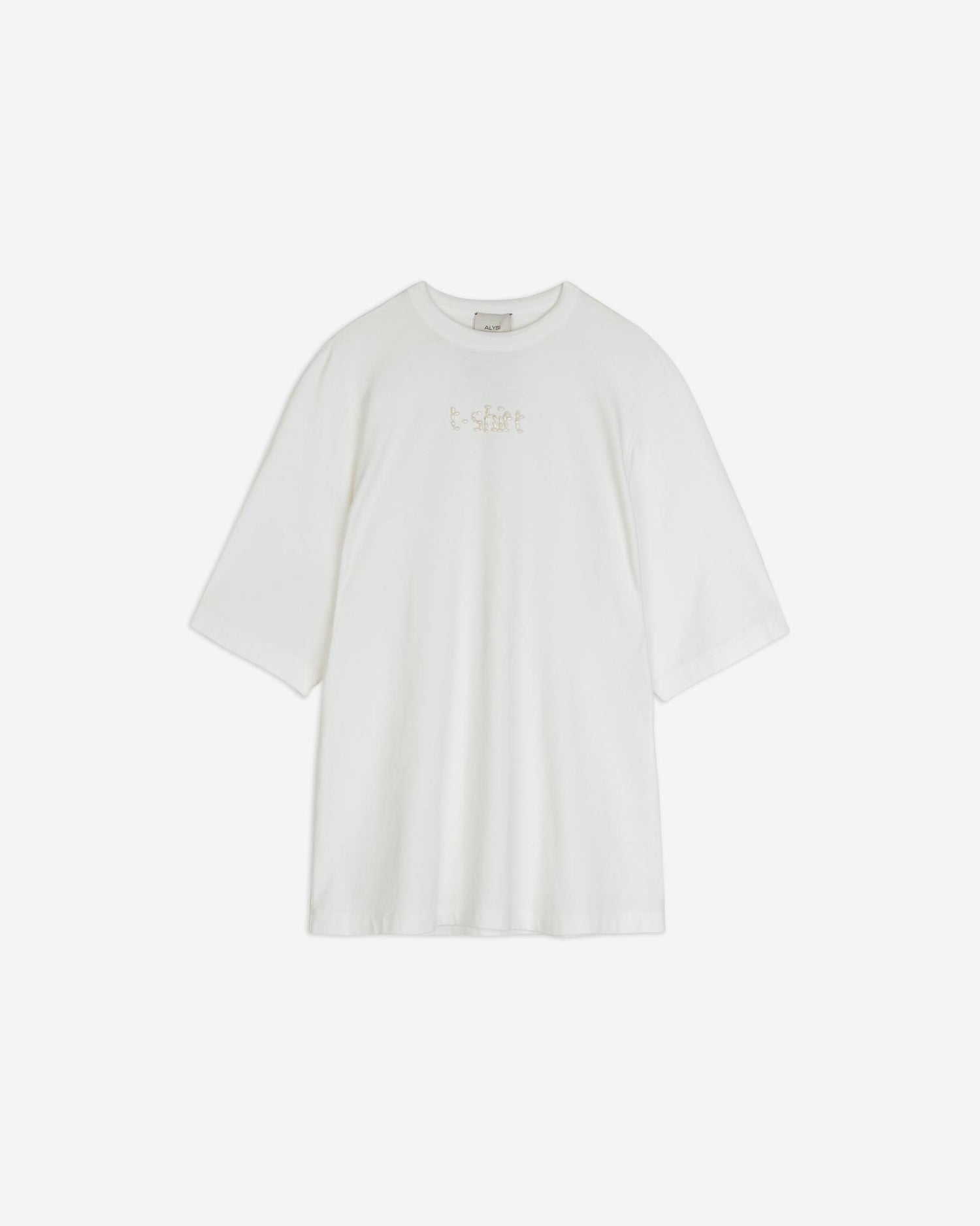 T-SHIRT CON RICAMO DI PERLE