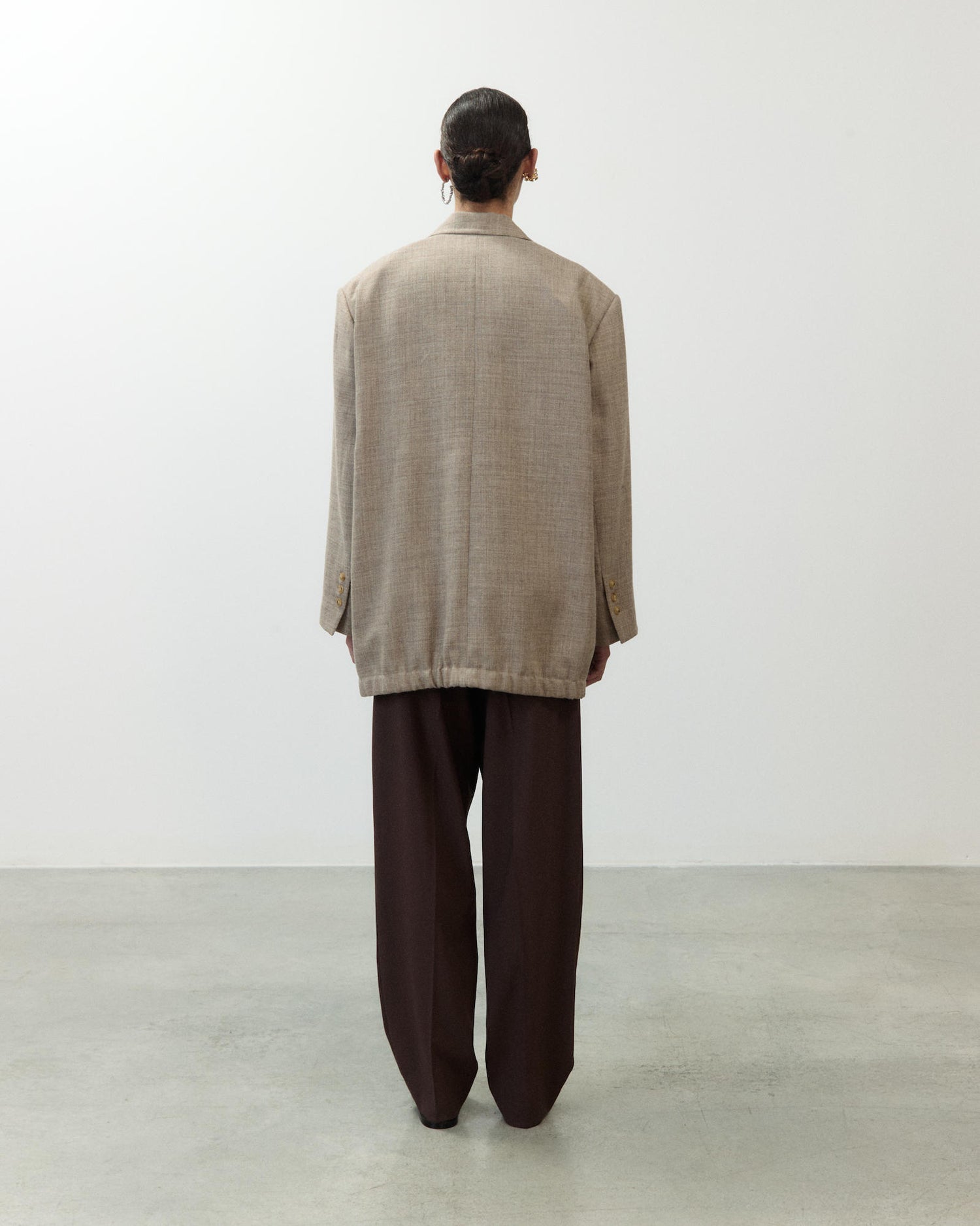 BLAZER OVERSIZE LANA MÉLANGE