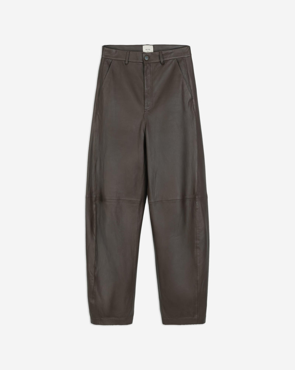 PANTALONE BARREL IN PELLE