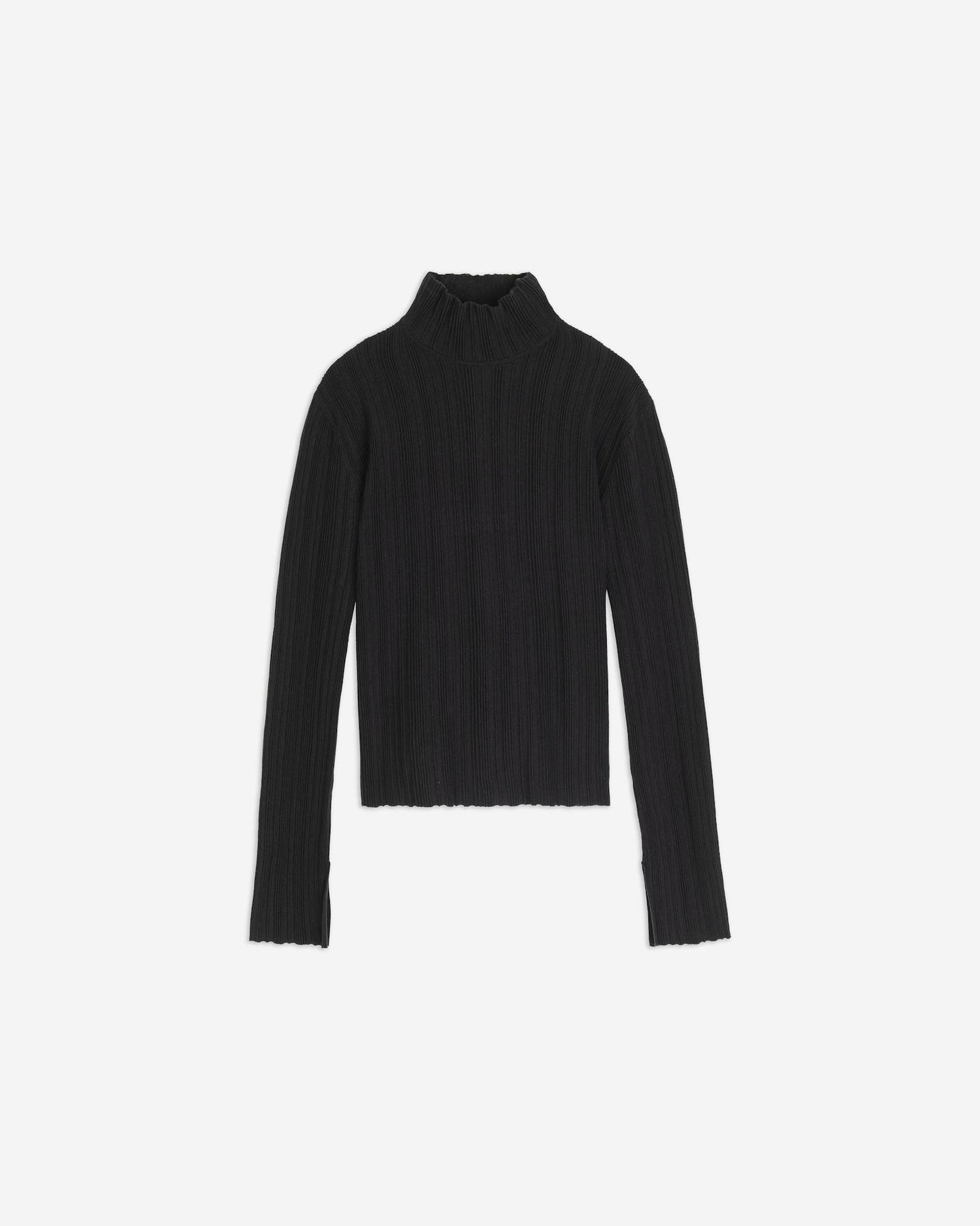 PULLOVER A COSTE COLLO ALTO