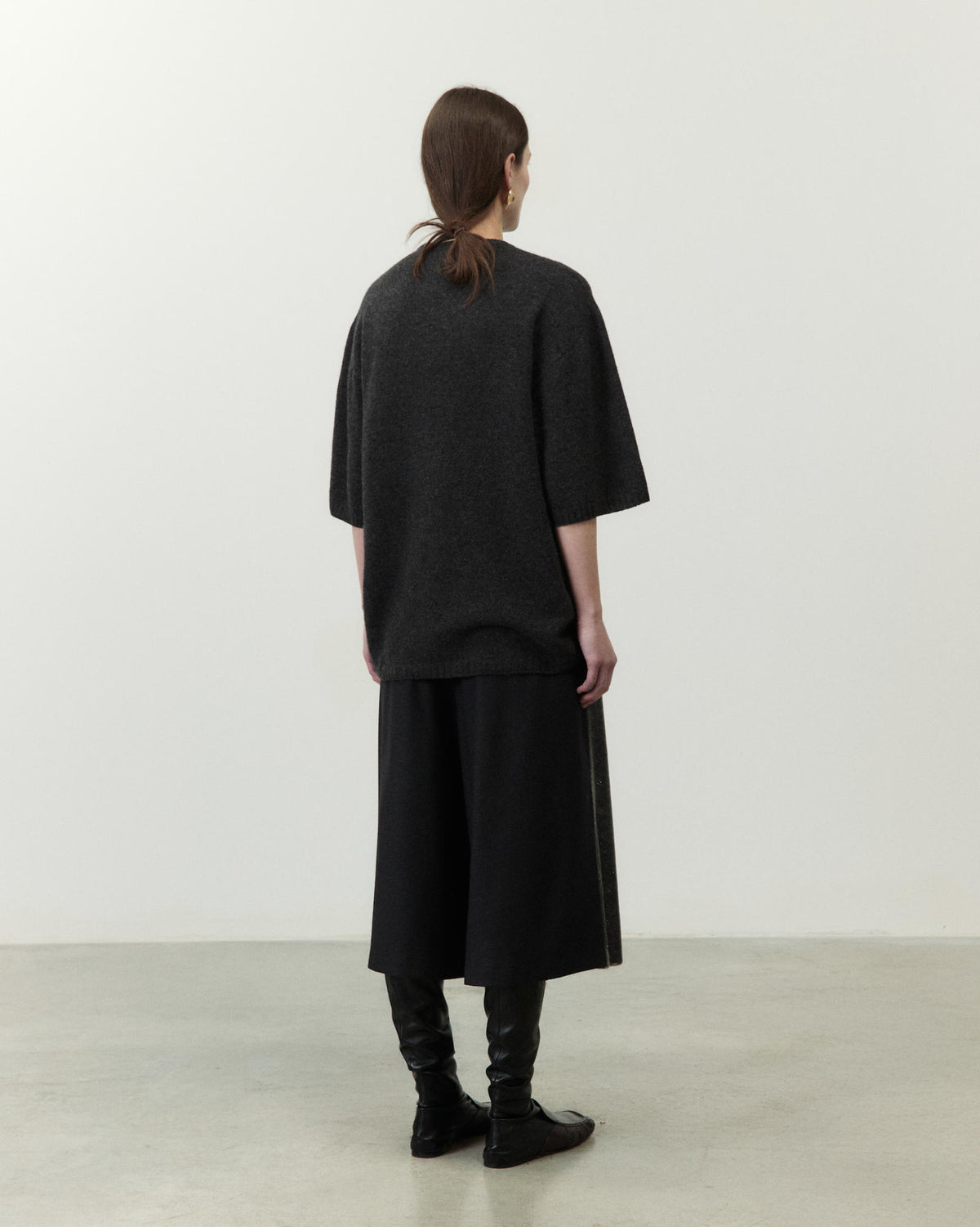 T-SHIRT IN MAGLIA MISTO CACHEMIRE