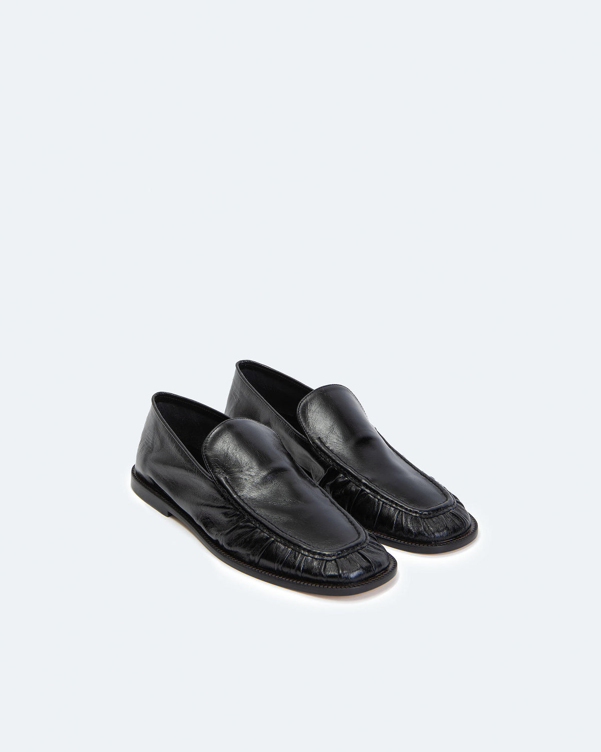 MOCASSINI ARRICCIATI IN PELLE