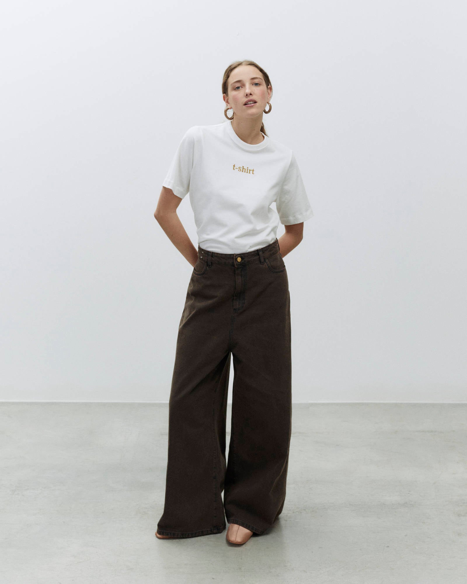 PALAZZO DENIM PANTS