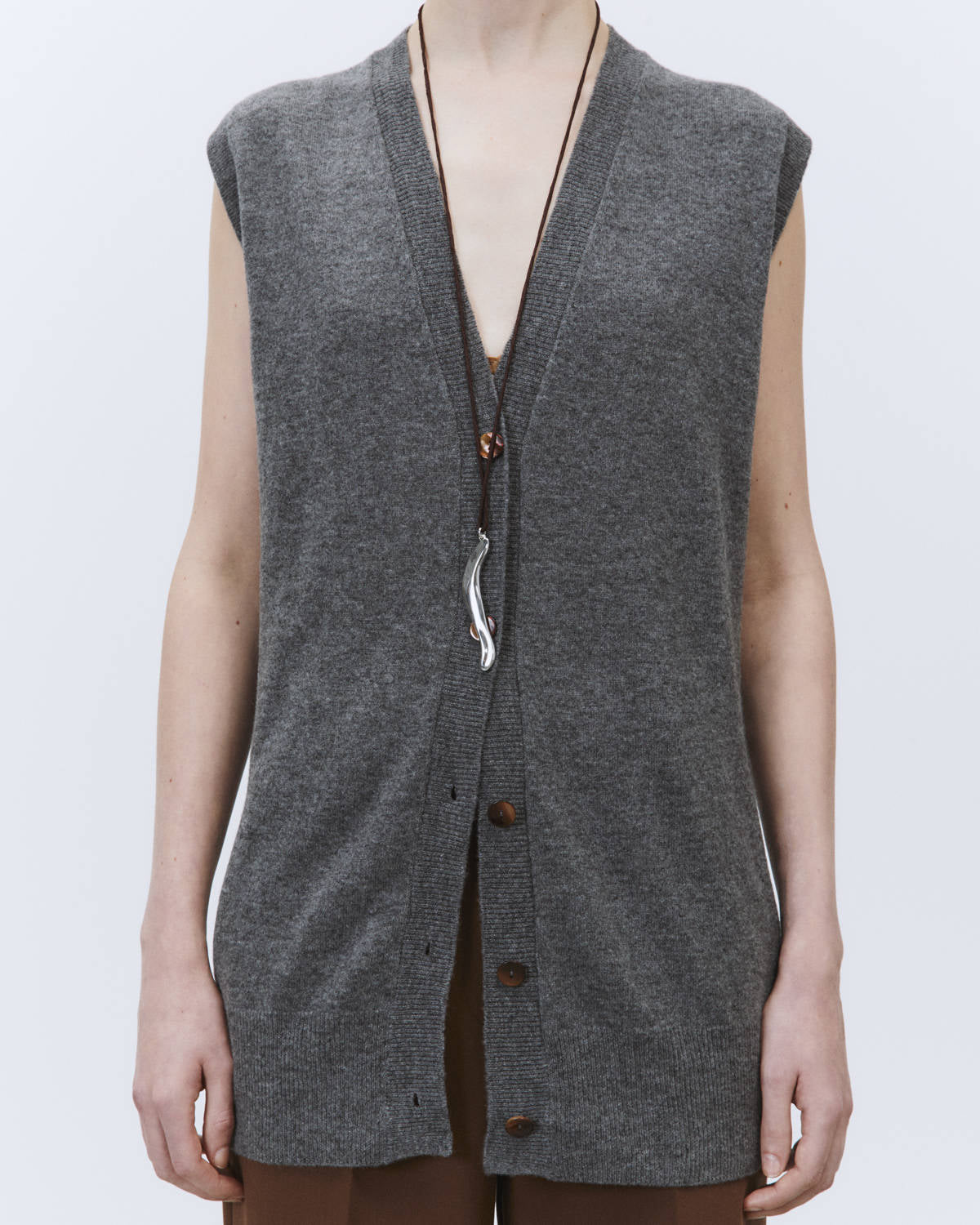LONG CASHMERE VEST