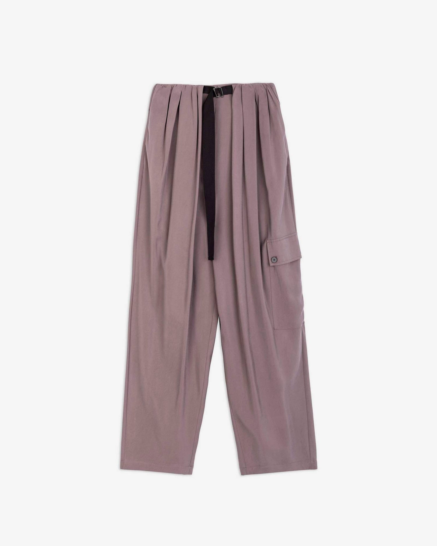 PANTALONE CARGO CUPRO EFFECT
