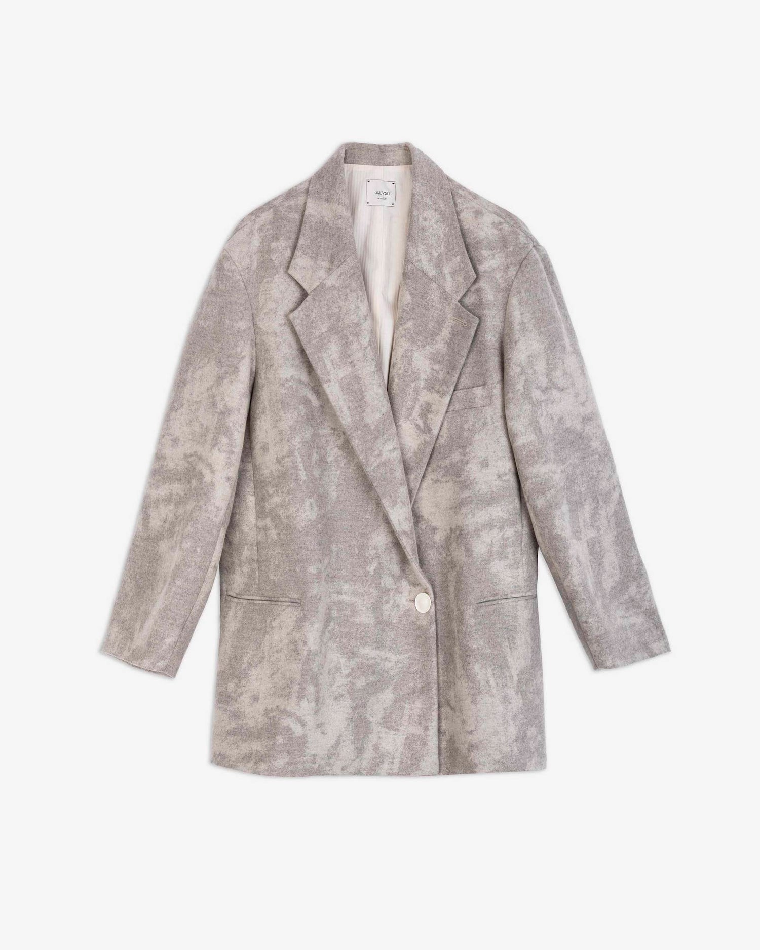 MAXI BLAZER SCRAPED WOOL