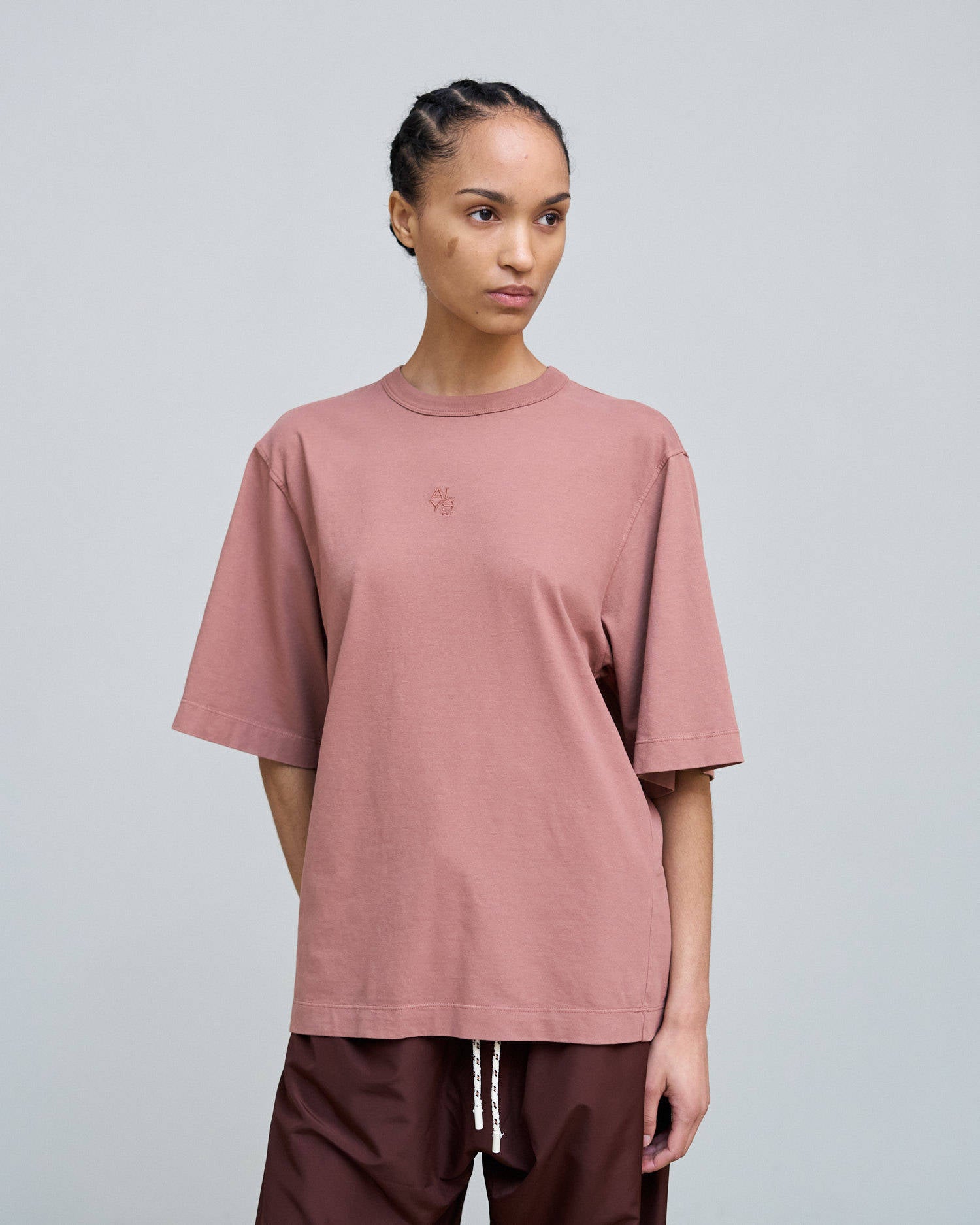 T-SHIRT OVERSIZE CON RICAMO Blush