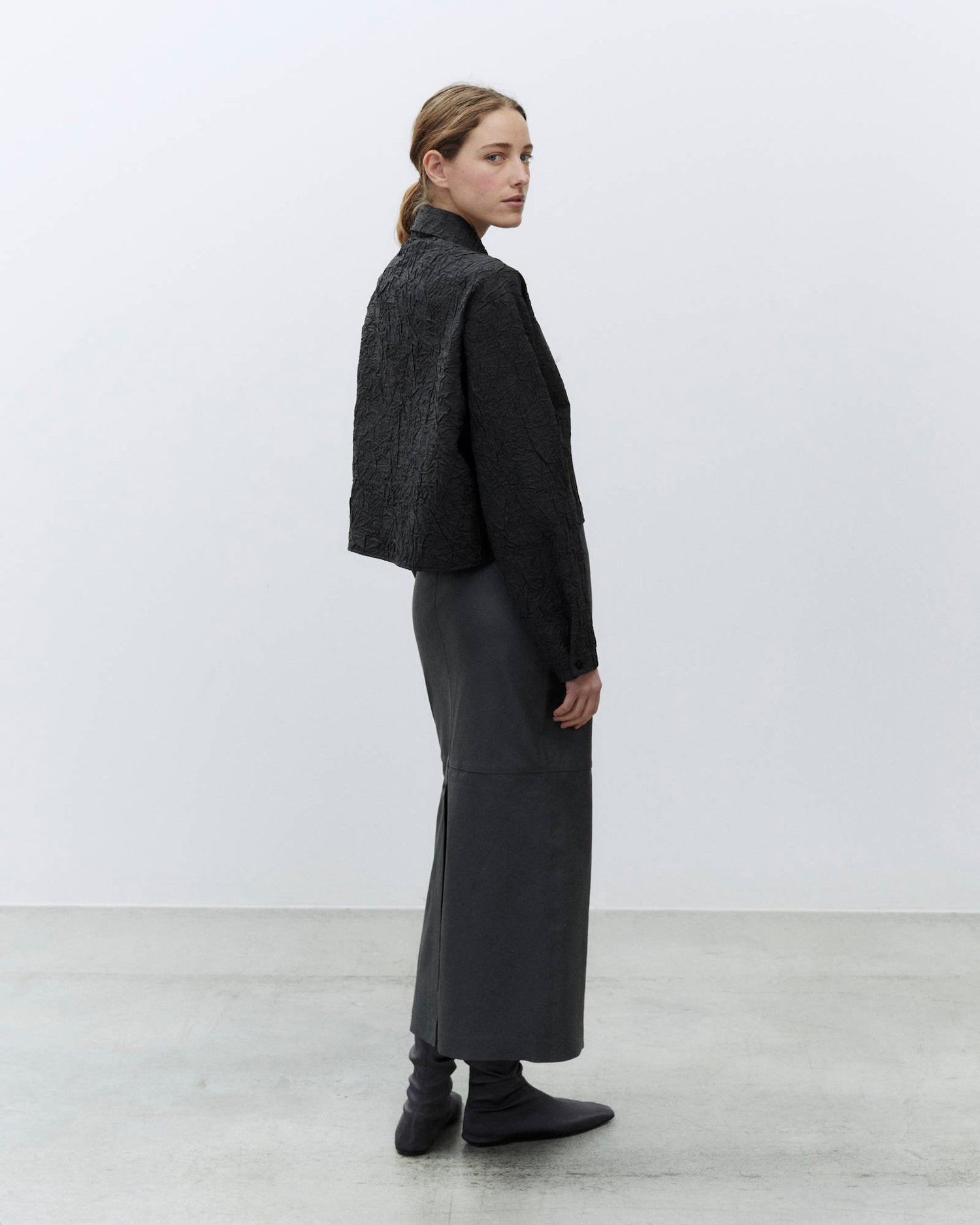 GIACCA VOILE PLISSÉ STROPICCIO