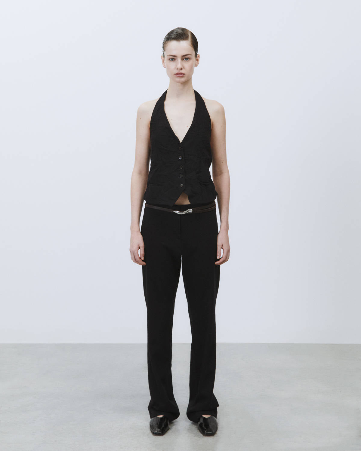 GILET HALTER IN LANA