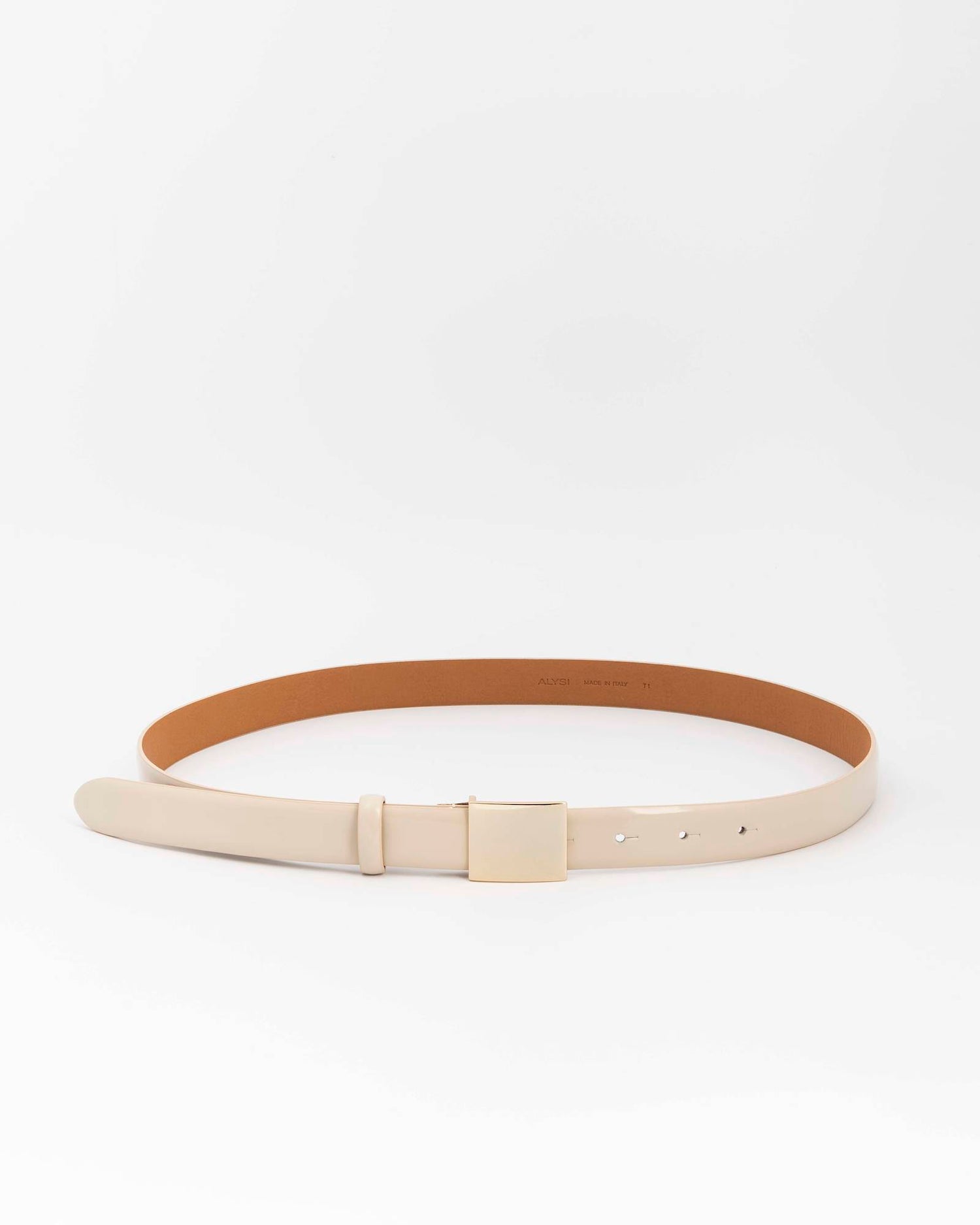 CINTURA IN PELLE CON FIBBIA METALLICA