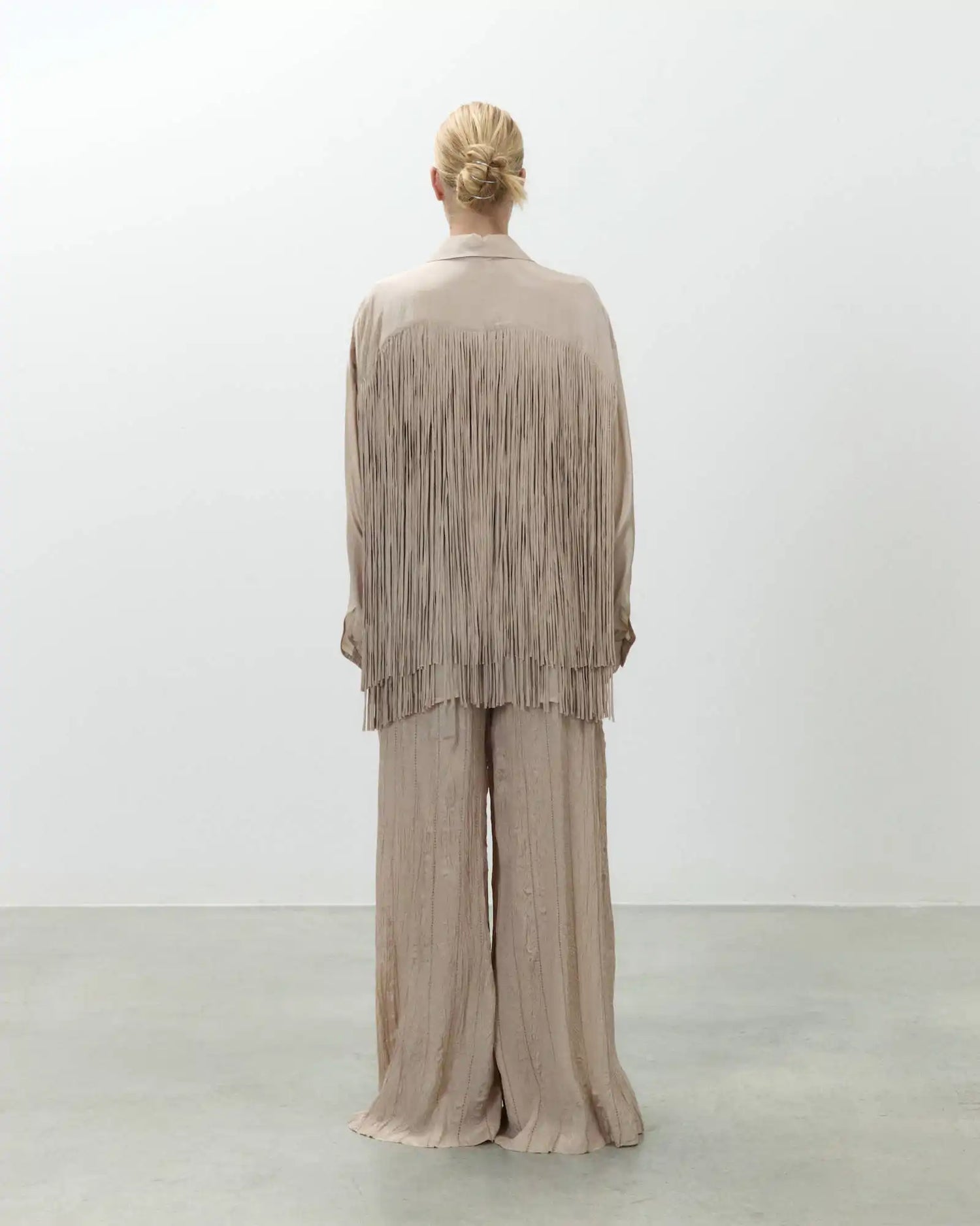 CAMICIA VISCOSA CON FRANGE