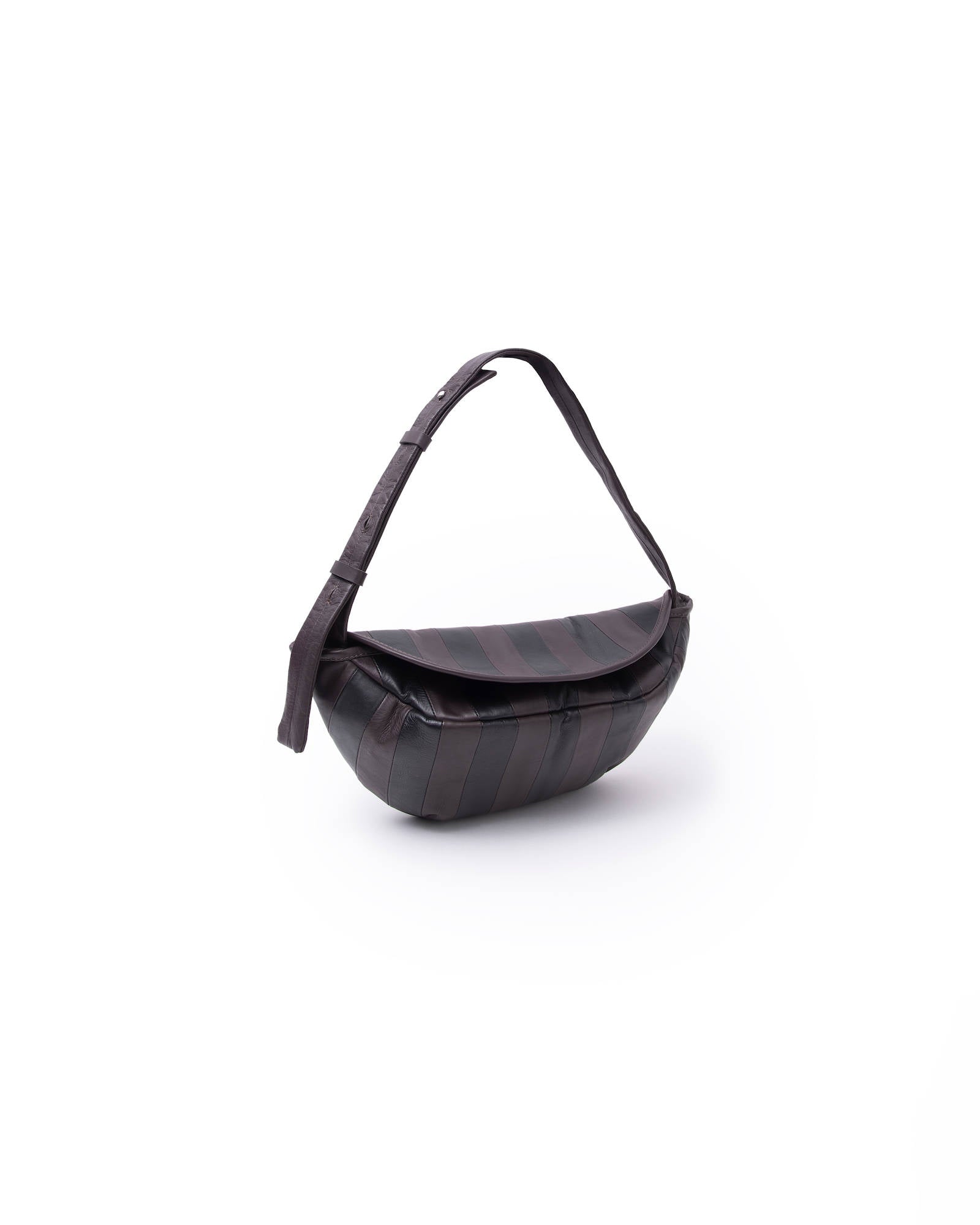 POUCH BAG RIGHE IN PELLE