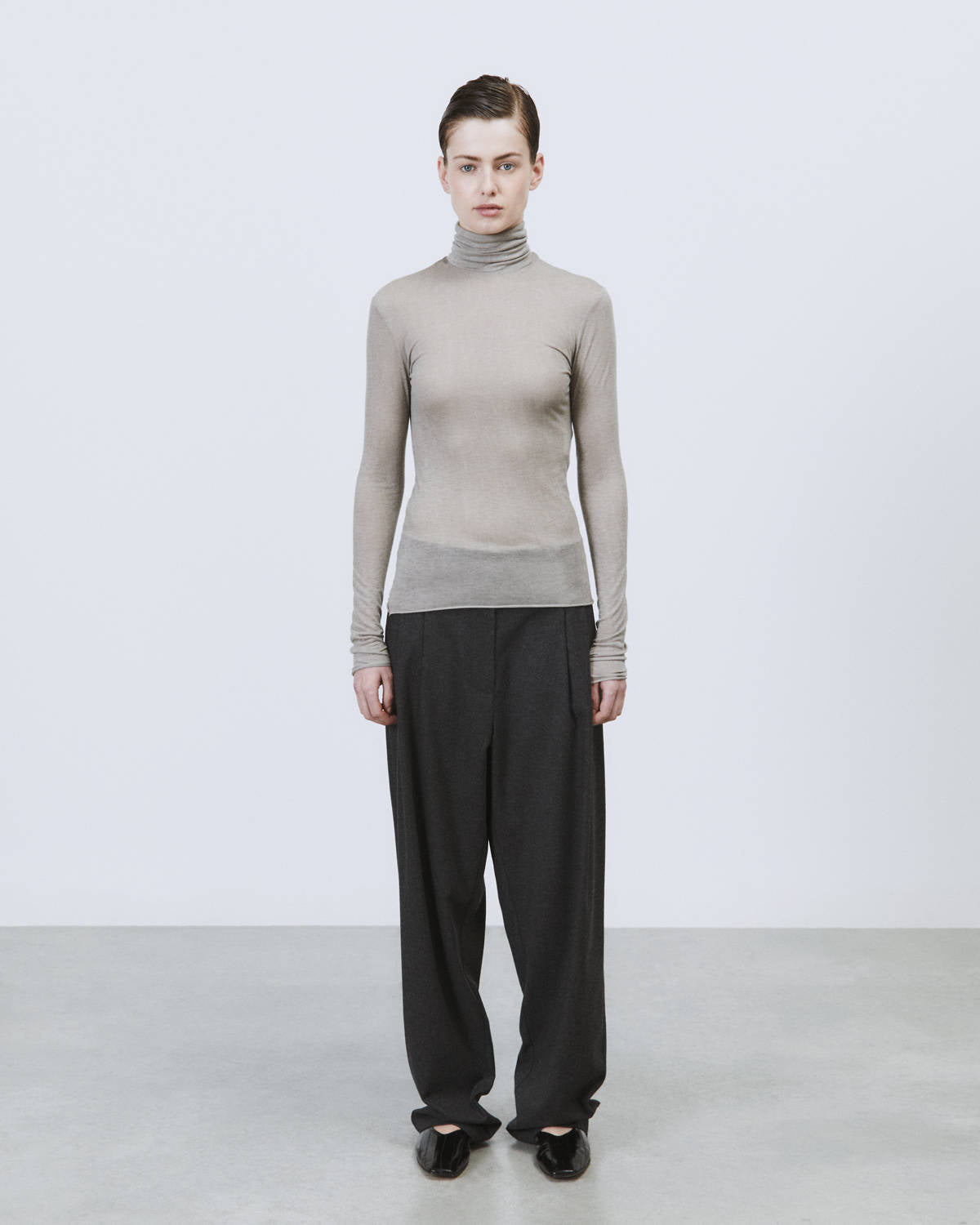 MAGLIA IN JERSEY A COLLO ALTO