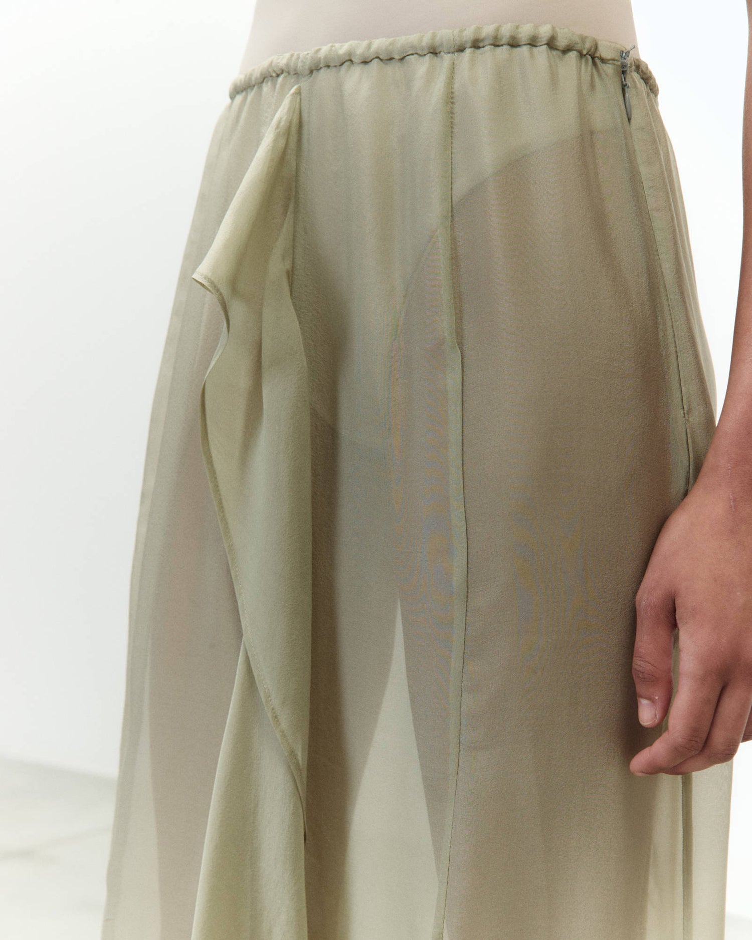 MAXI GONNA CHIFFON VOLANT