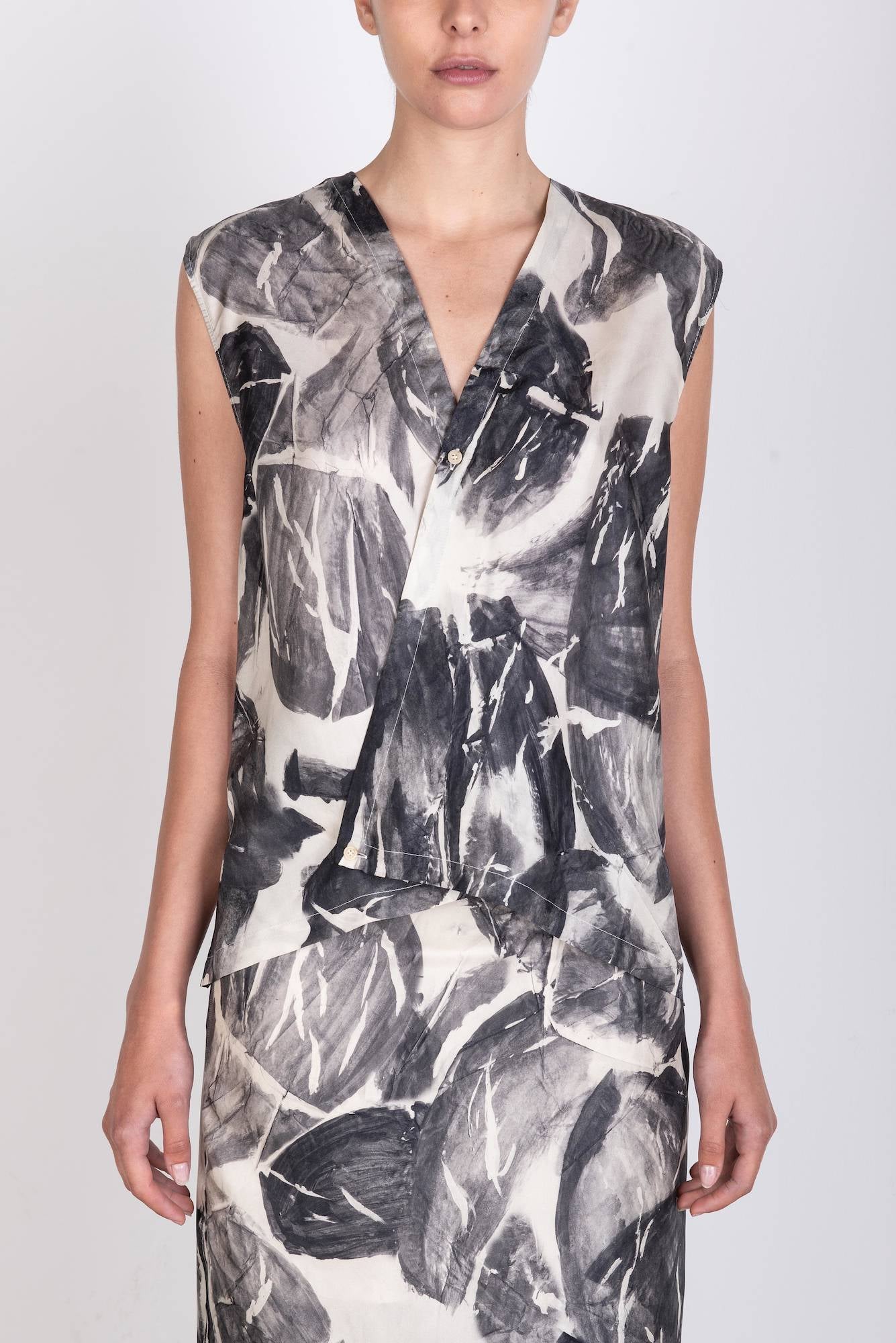 TOP INCROCIATO IN SETA