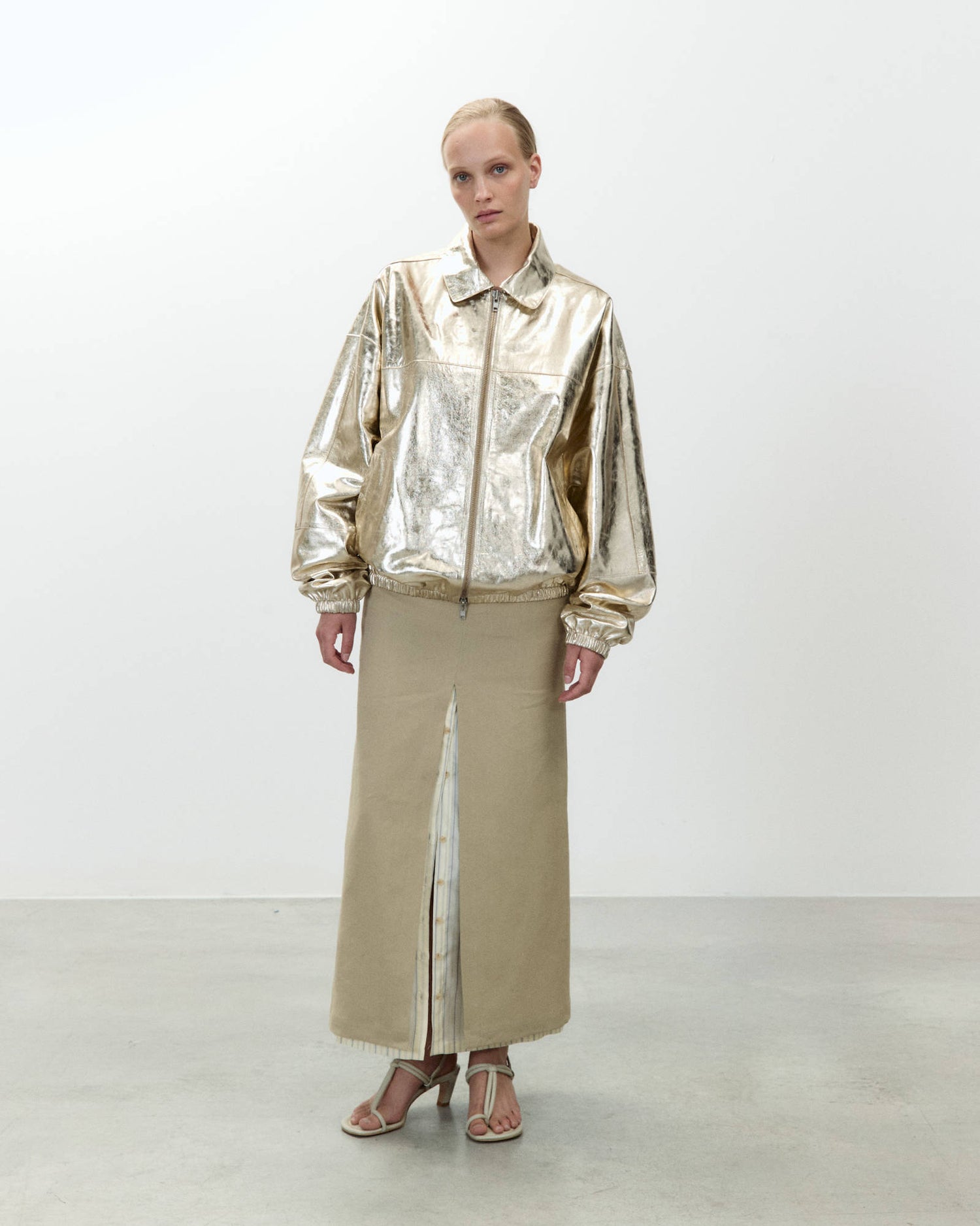 BOMBER SHINY LEATHER