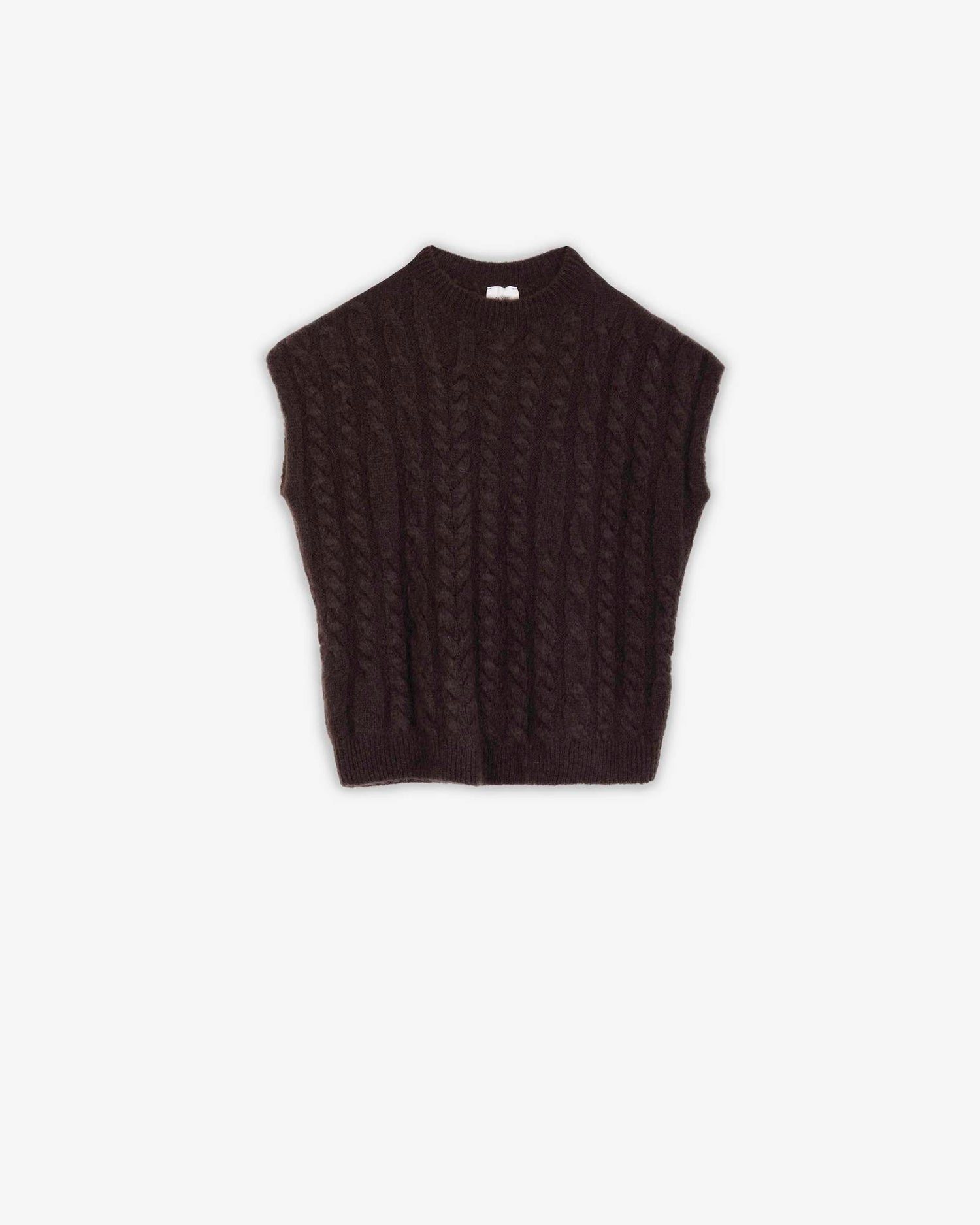 MOHAIR CABLE KNIT VEST