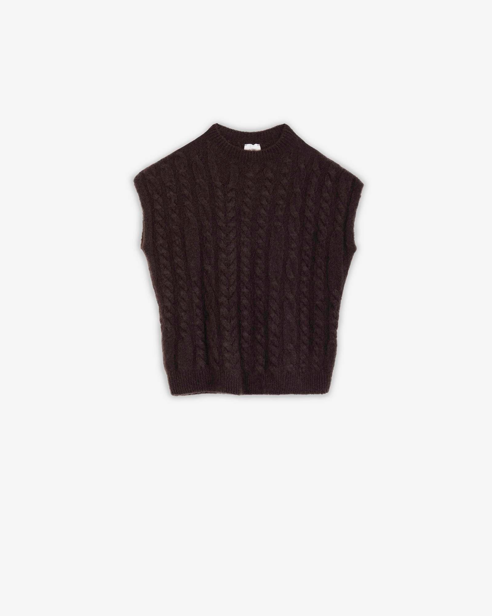 MOHAIR CABLE KNIT VEST
