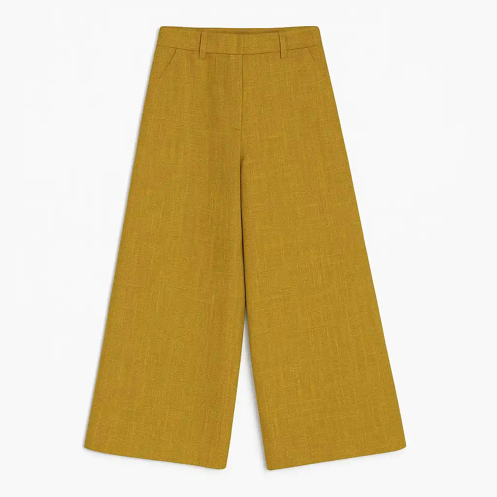 PANTALONE PALAZZO GRANIGLIA WOOL