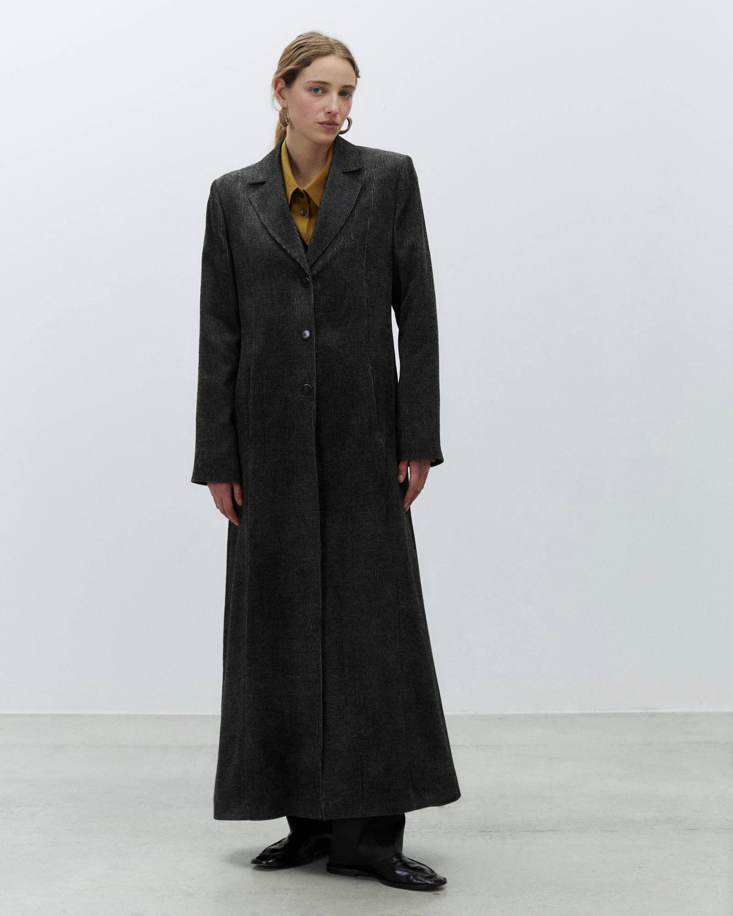 CAPPOTTO LUNGO VELLUTO MELANGE