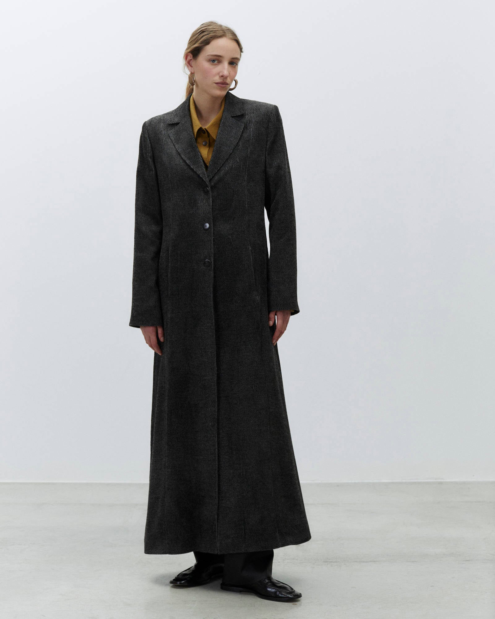 CAPPOTTO LUNGO VELLUTO MELANGE
